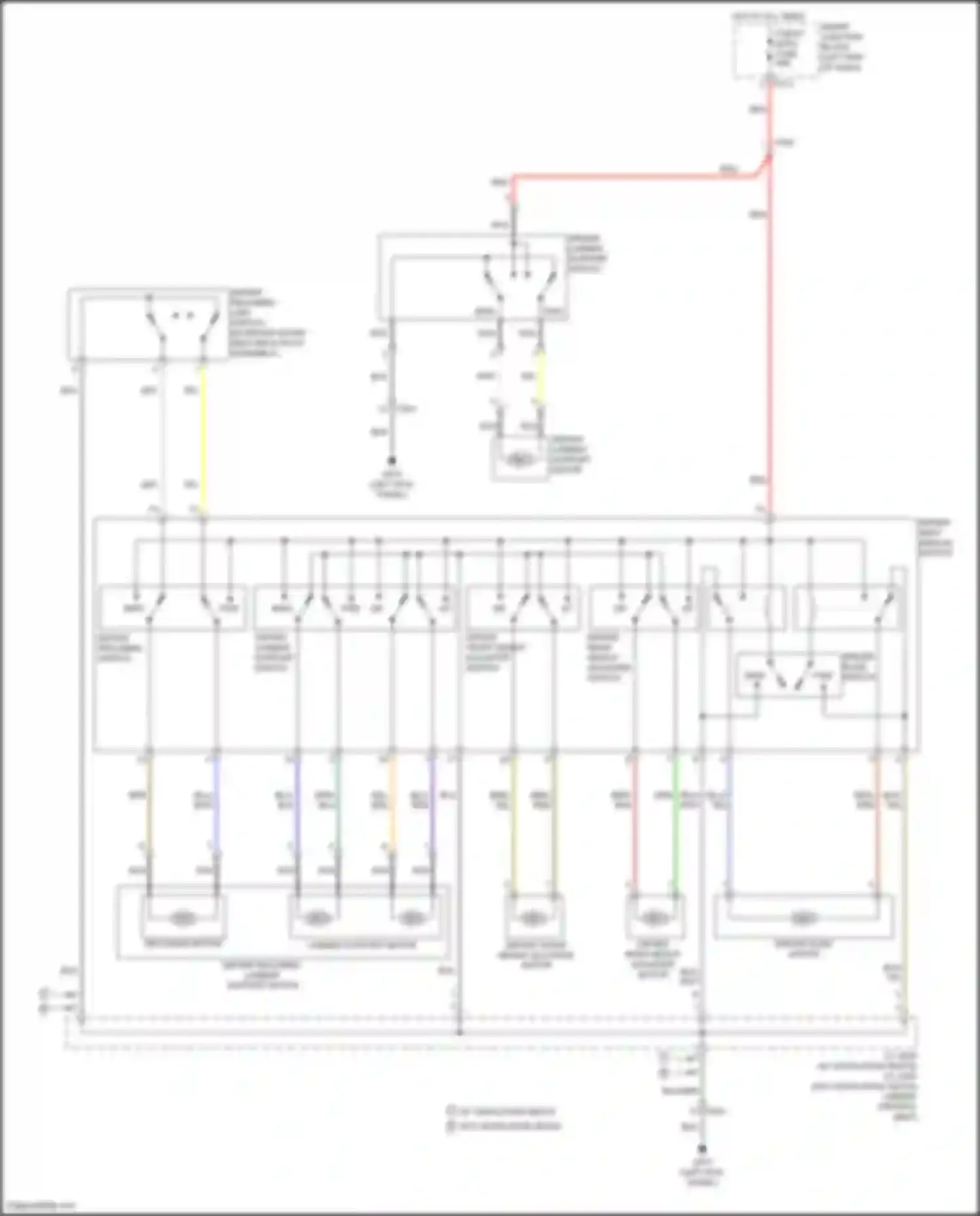 Santa Fe Hyundai III facelift (2015-2018): Driver power seat circuit