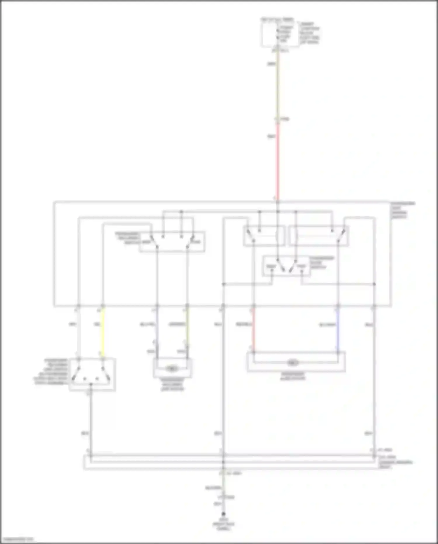Santa Fe Hyundai III facelift (2015-2018): Passenger power seat circuit, 4-way power seat