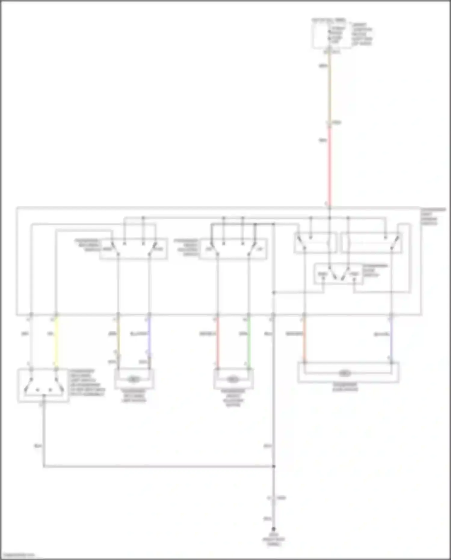 Santa Fe Hyundai III facelift (2015-2018): Passenger power seat circuit, 6-way power seat