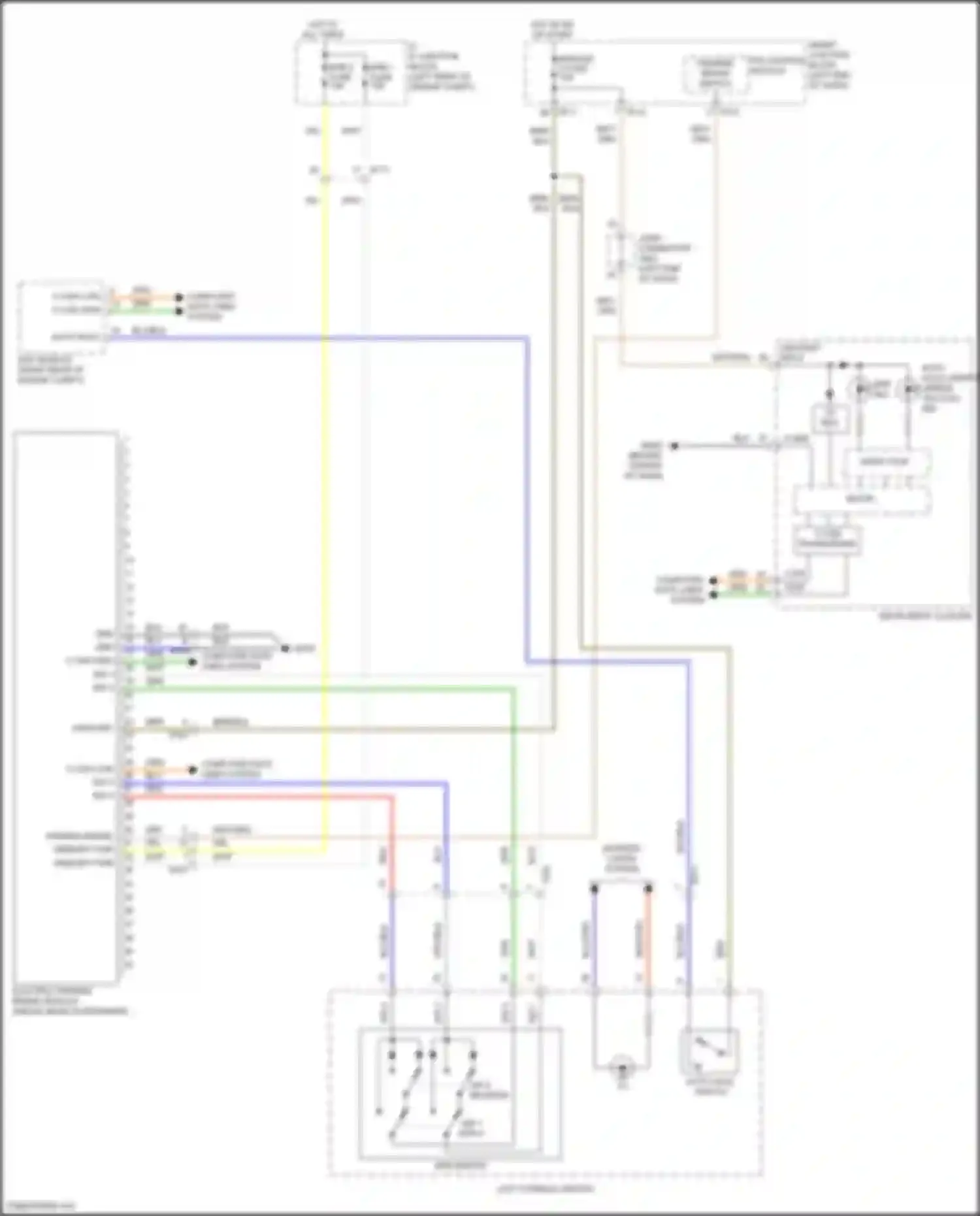 Santa Fe Hyundai III facelift (2015-2018): Electric parking brake circuit