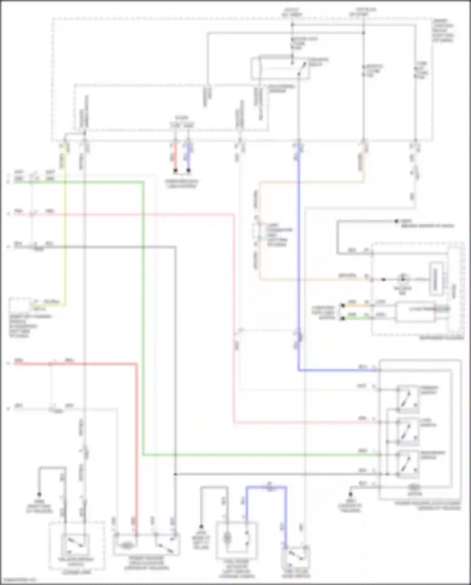 Santa Fe Hyundai III facelift (2015-2018): Power tailgate circuit (2 of 2)