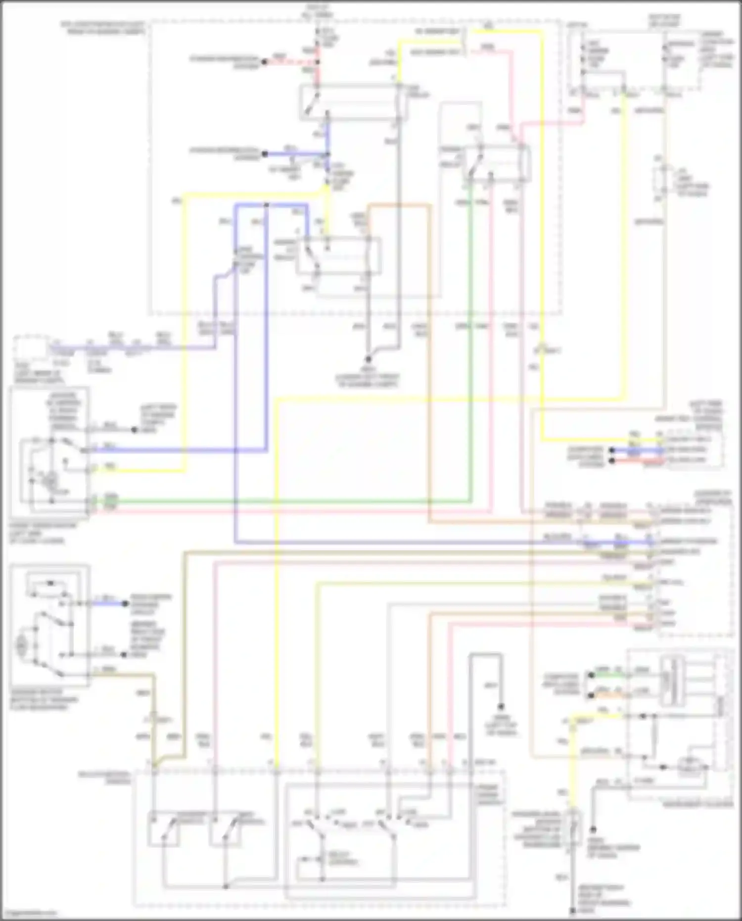 Santa Fe Hyundai III facelift (2015-2018): Front wiper/washer circuit