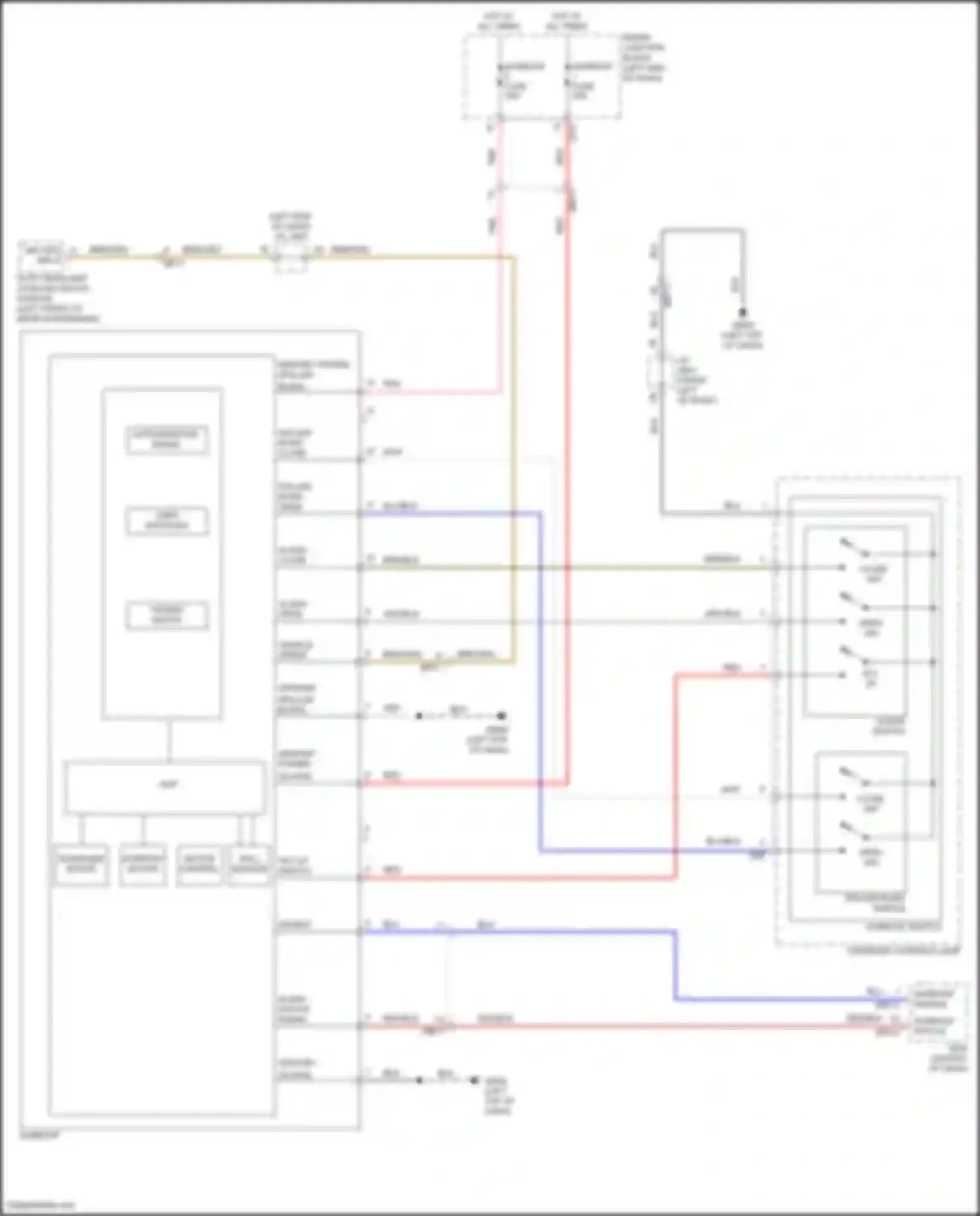 Wiring diagram auto headlamp leveling device module for Hyundai Santa Fe III facelift (2015-2018) (8 of 8)