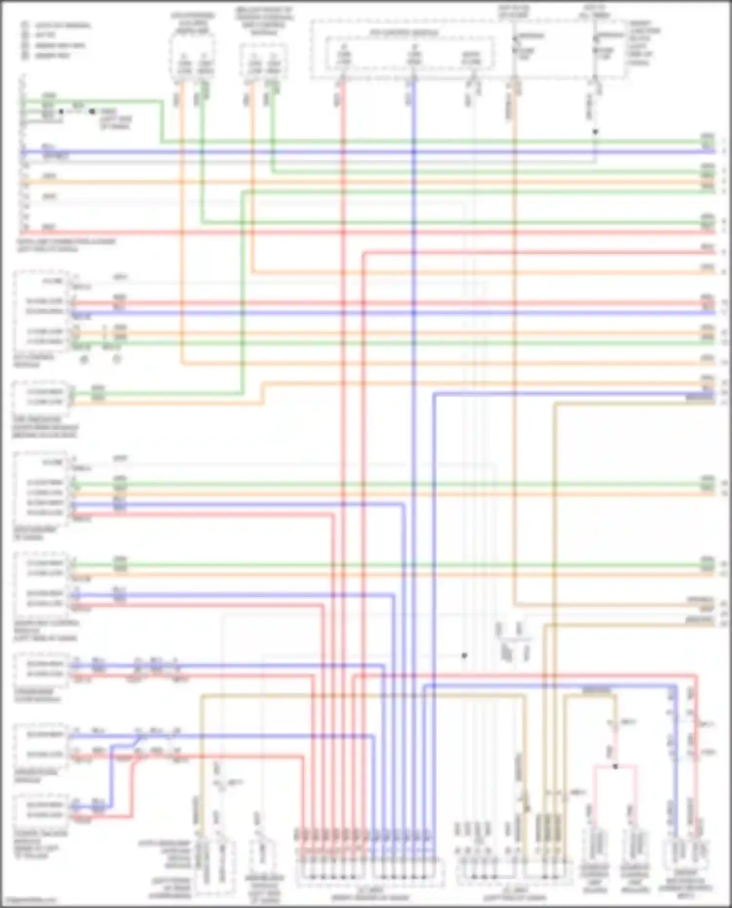 Wiring diagram auto headlamp leveling device module for Hyundai Santa Fe III facelift (2015-2018) (1 of 8)