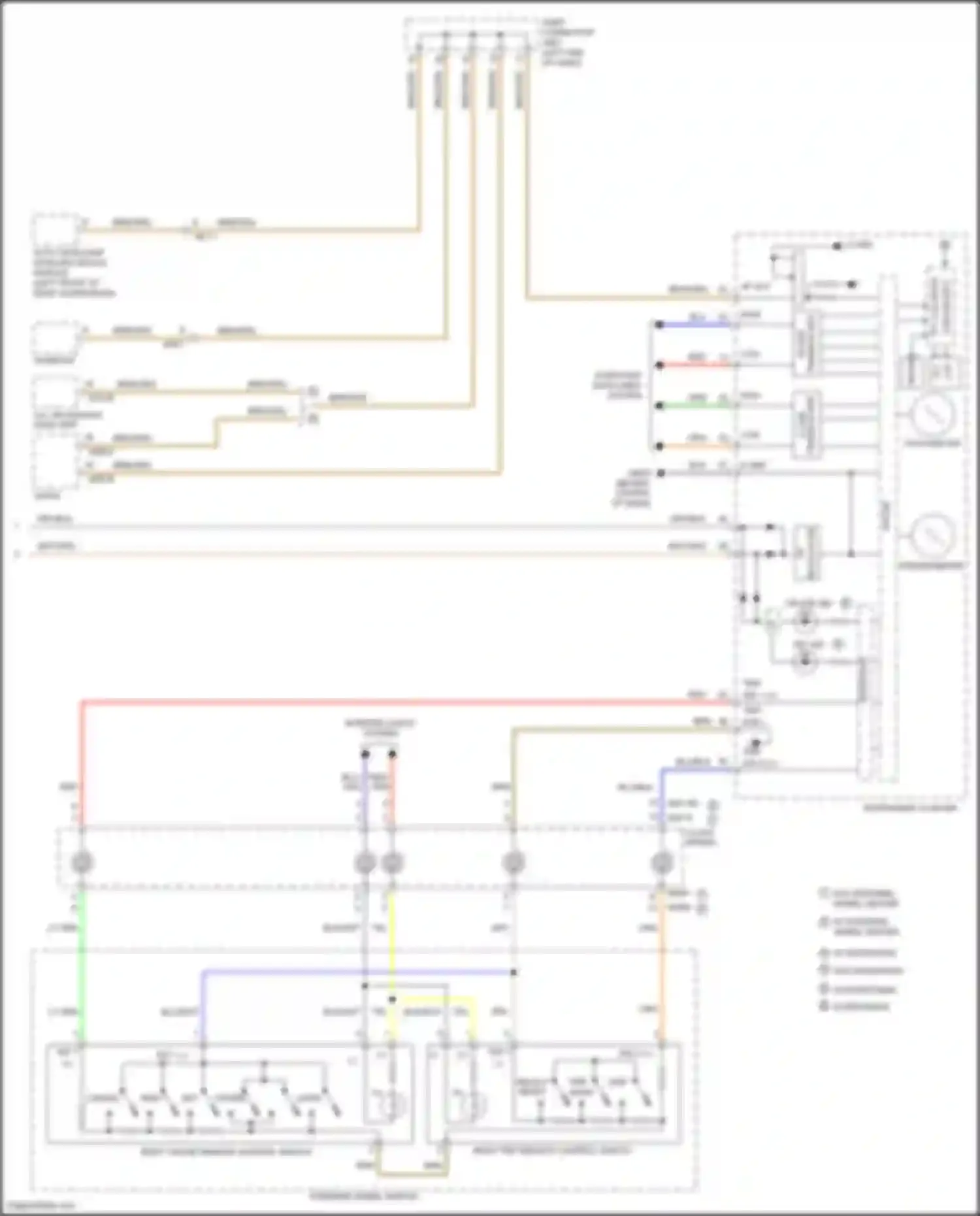 Wiring diagram auto headlamp leveling device module for Hyundai Santa Fe III facelift (2015-2018) (3 of 8)