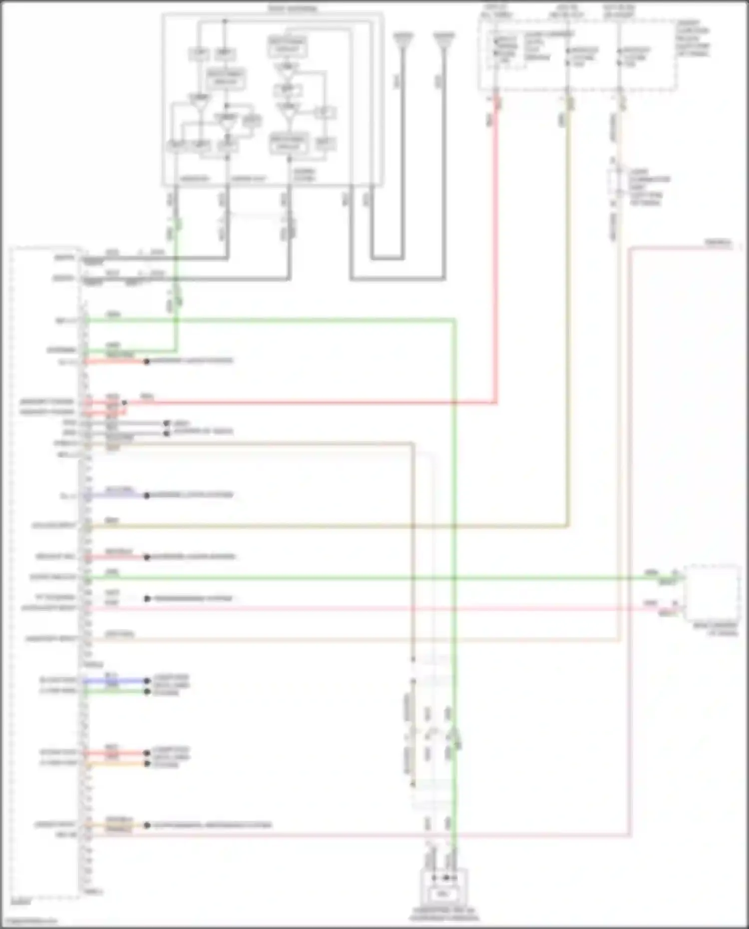 Wiring diagram autolight input for Hyundai Santa Fe III facelift (2015-2018) (1 of 3)