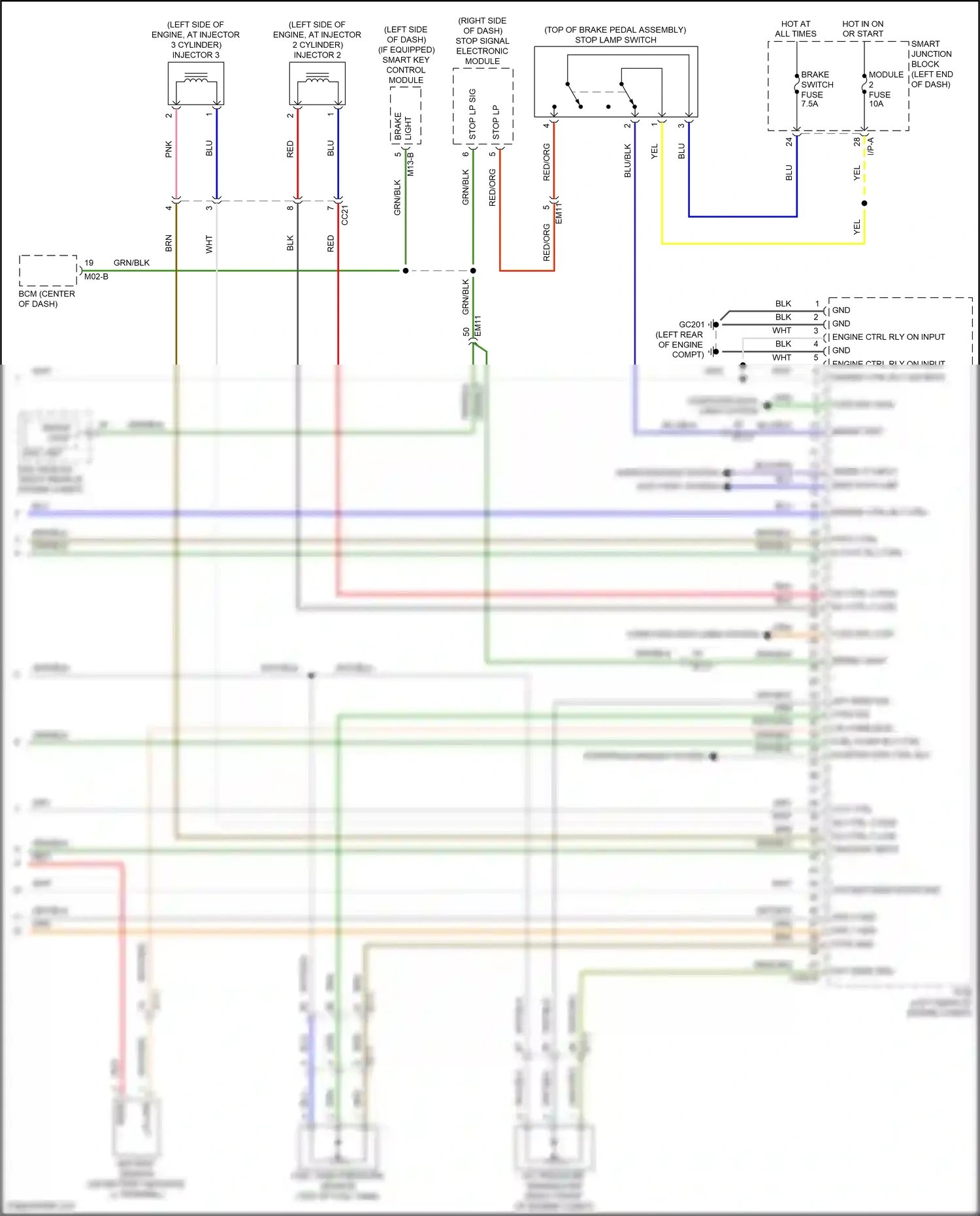Wiring diagram ccv ctrl for Hyundai Santa Fe III facelift (2015-2018) (1 of 2)