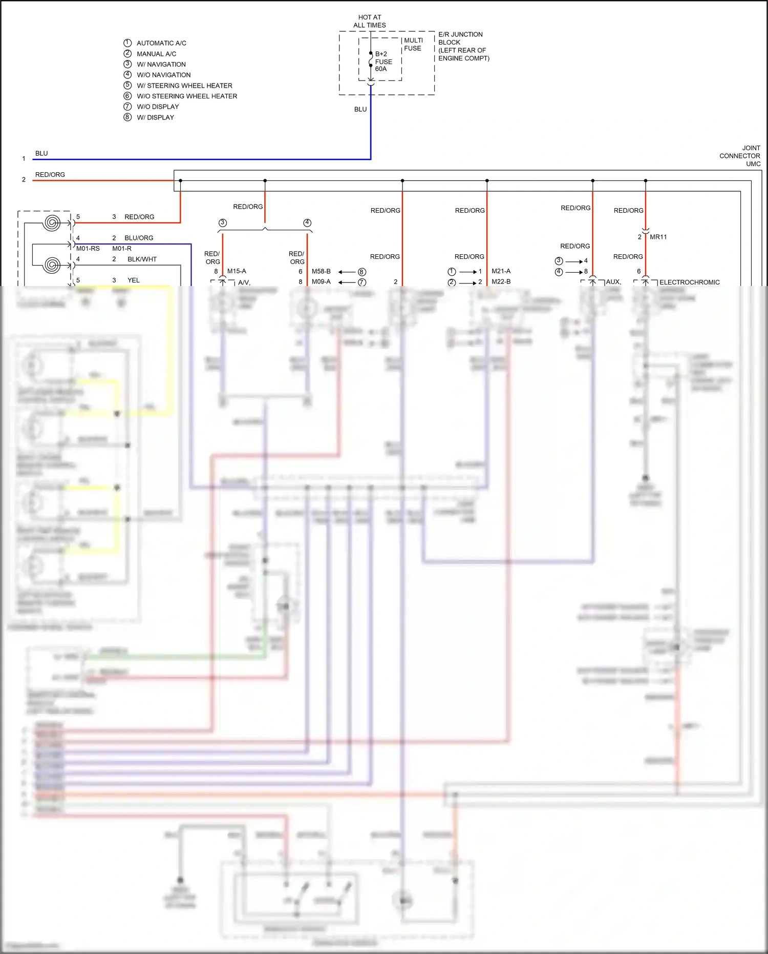 Wiring diagram clock- spring for Hyundai Santa Fe III facelift (2015-2018) (6 of 28)