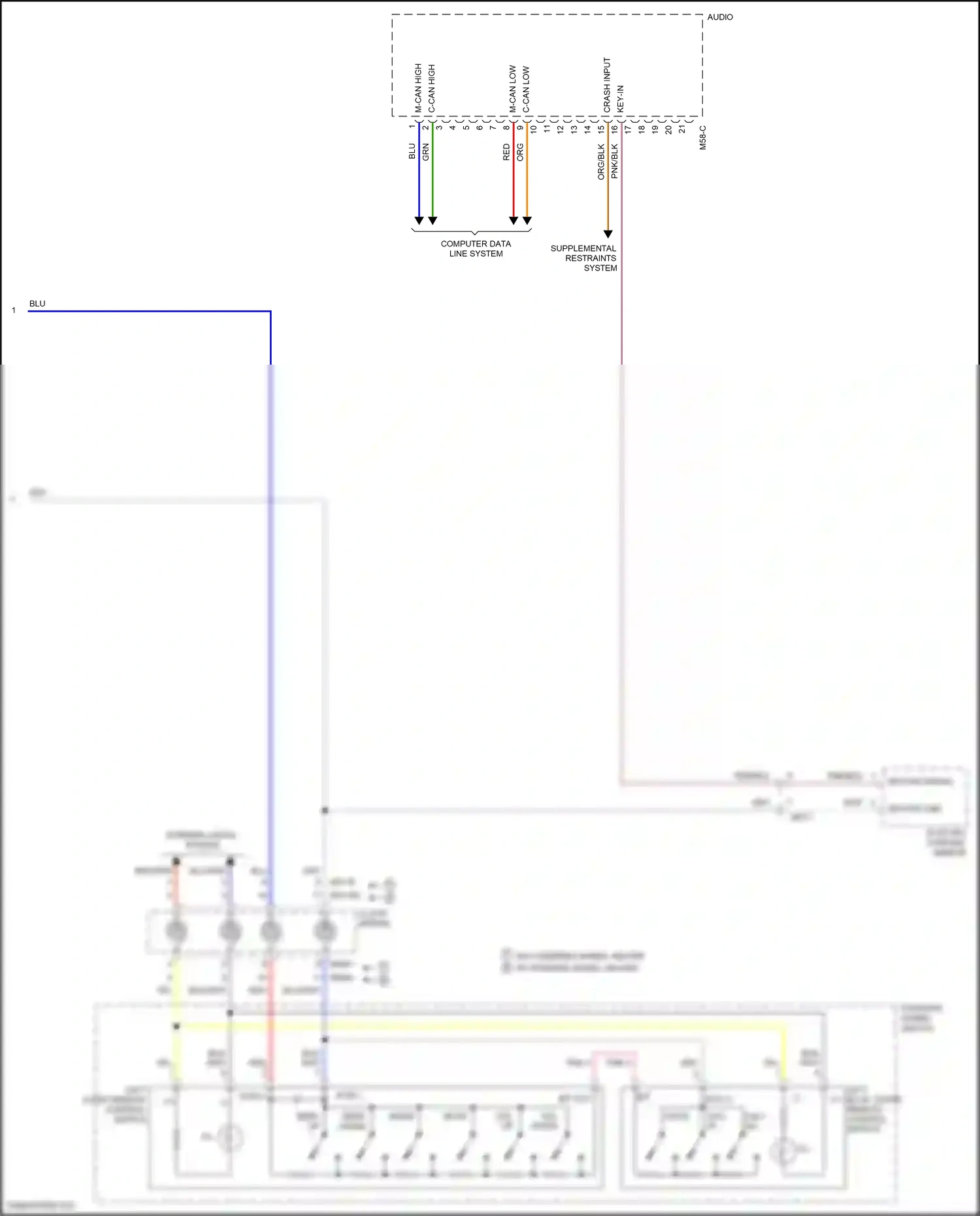 Wiring diagram clock- spring for Hyundai Santa Fe III facelift (2015-2018) (14 of 28)