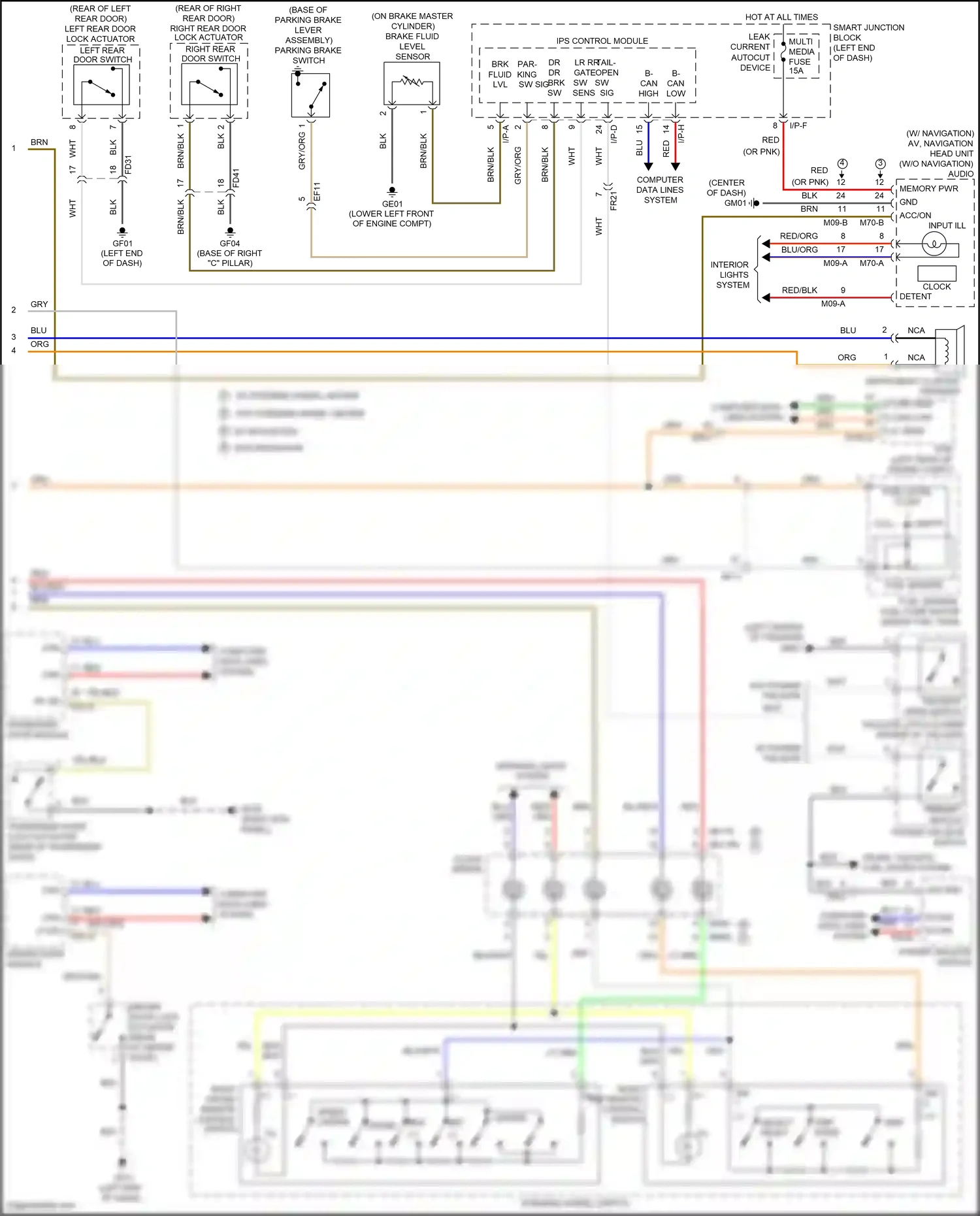 Wiring diagram clock- spring for Hyundai Santa Fe III facelift (2015-2018) (5 of 28)