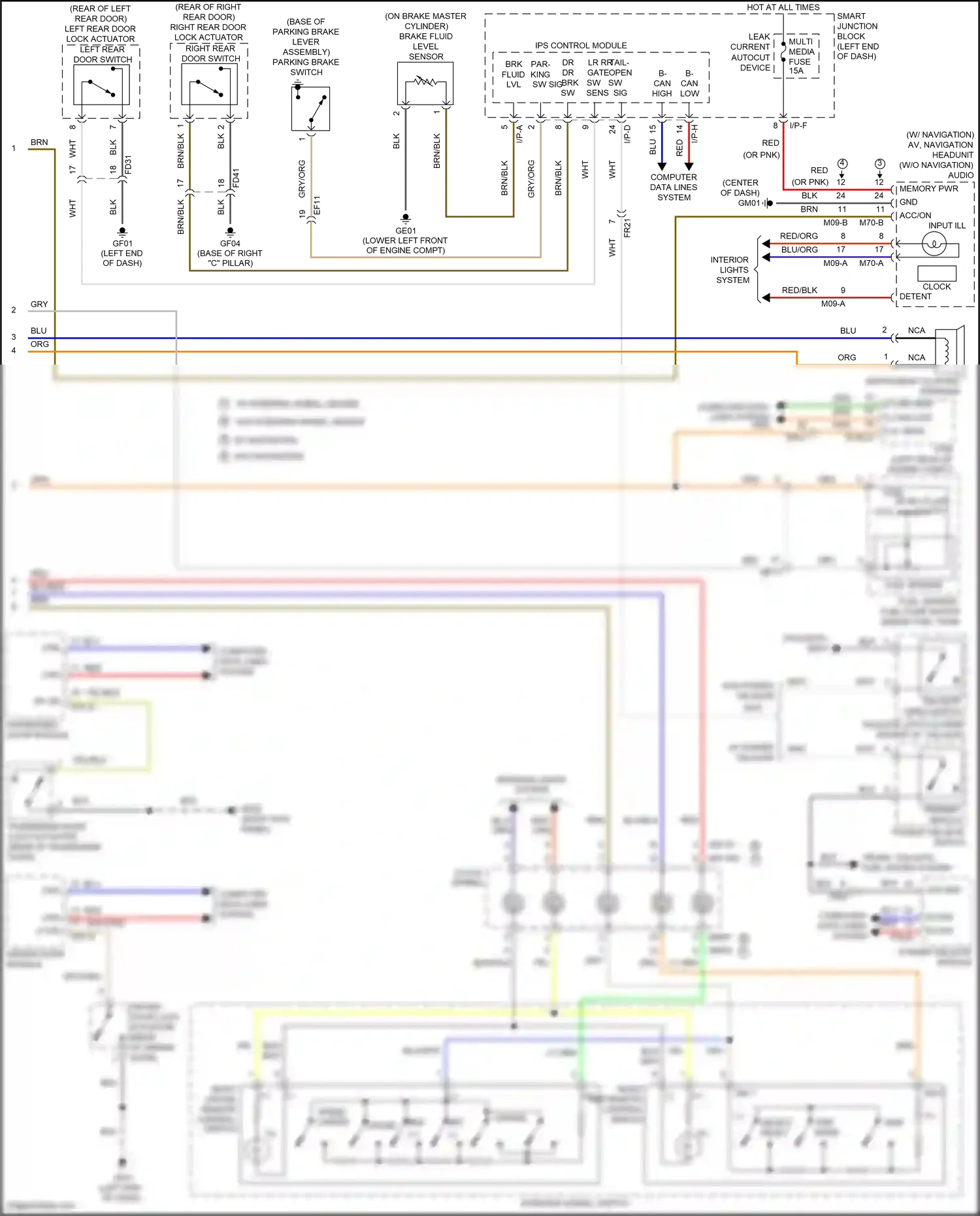 Wiring diagram clock- spring for Hyundai Santa Fe III facelift (2015-2018) (4 of 28)