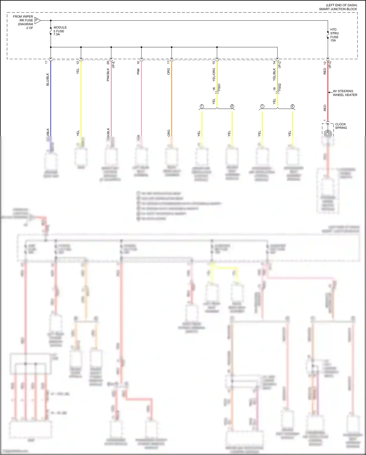 Wiring diagram clock- spring for Hyundai Santa Fe III facelift (2015-2018) (9 of 28)