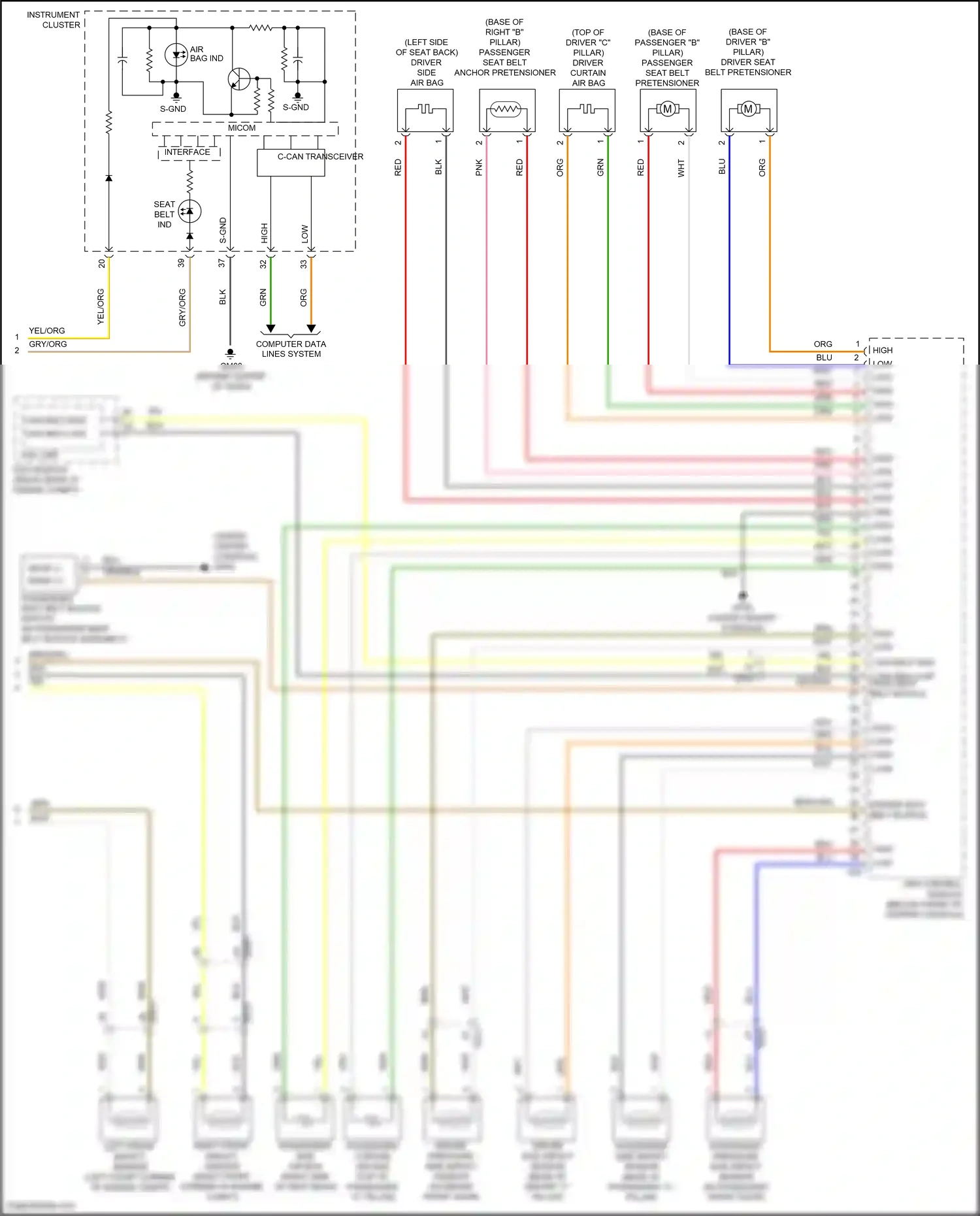 Hyundai Santa Fe III facelift (2015-2018) computer data lines system wiring diagram  (60 of 121)