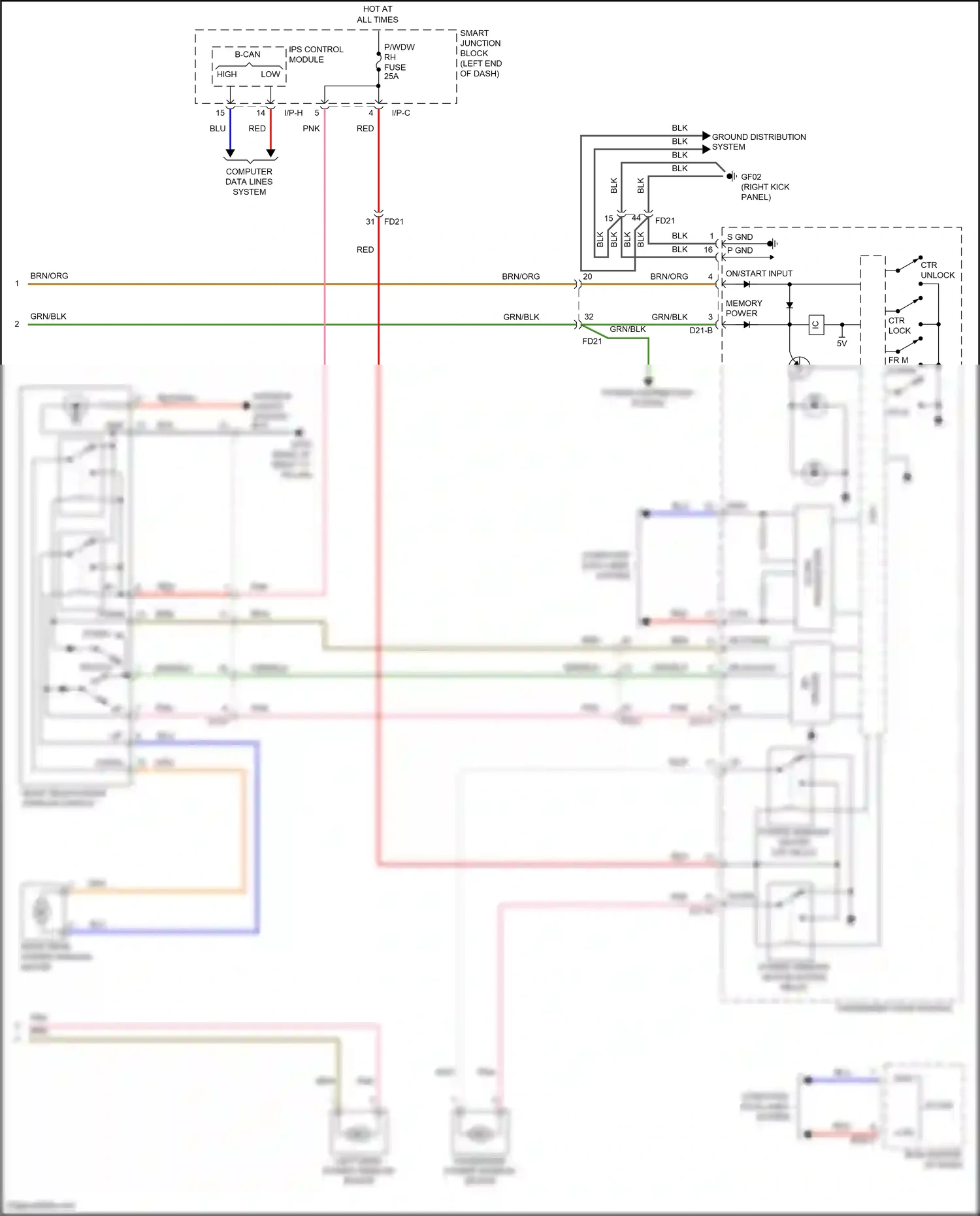 Hyundai Santa Fe III facelift (2015-2018) computer data lines system wiring diagram  (103 of 121)