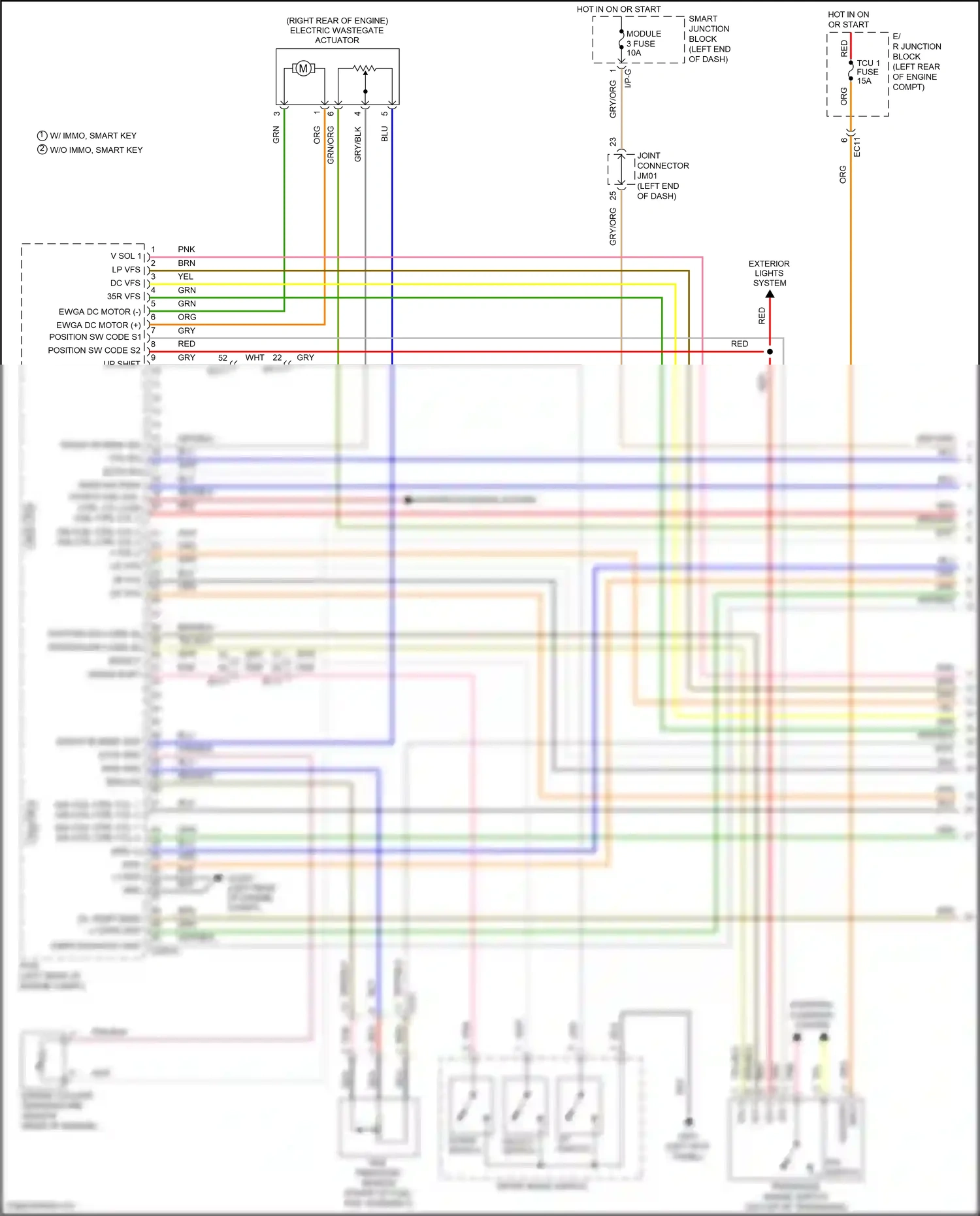 Wiring diagram down switch for Hyundai Santa Fe III facelift (2015-2018) (1 of 2)