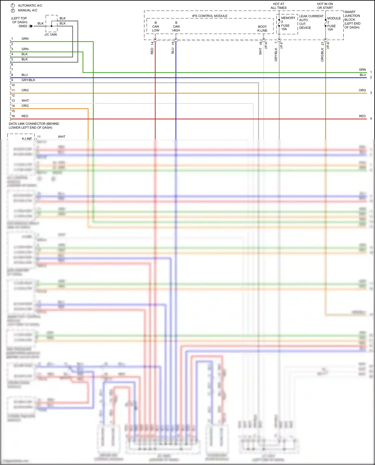 Wiring diagram driver ims control module for Hyundai Santa Fe III facelift (2015-2018) (1 of 5)