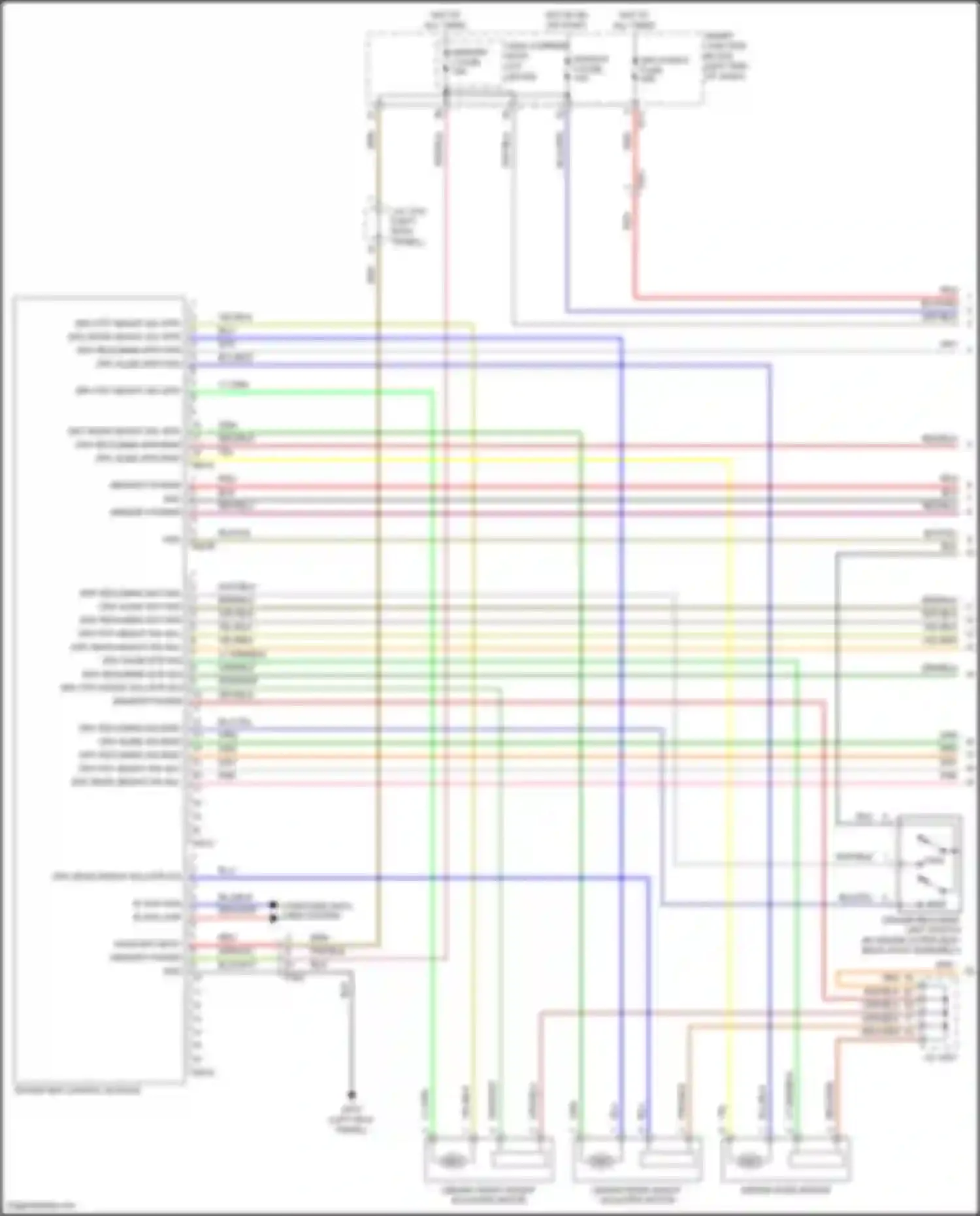 Wiring diagram drv frt height sw adj dn for Hyundai Santa Fe III facelift (2015-2018) (1 of 1)