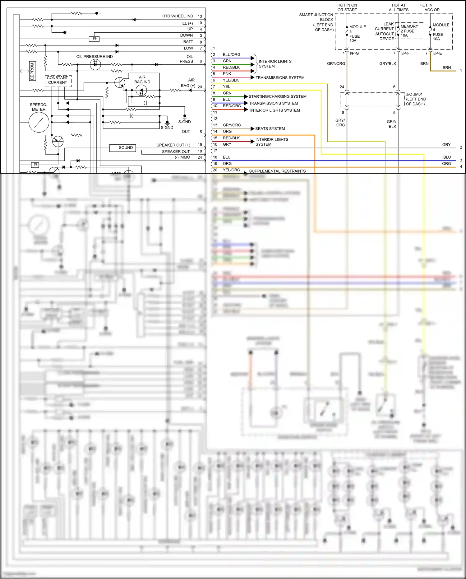 Wiring diagram engine check ind for Hyundai Santa Fe III facelift (2015-2018) (3 of 5)