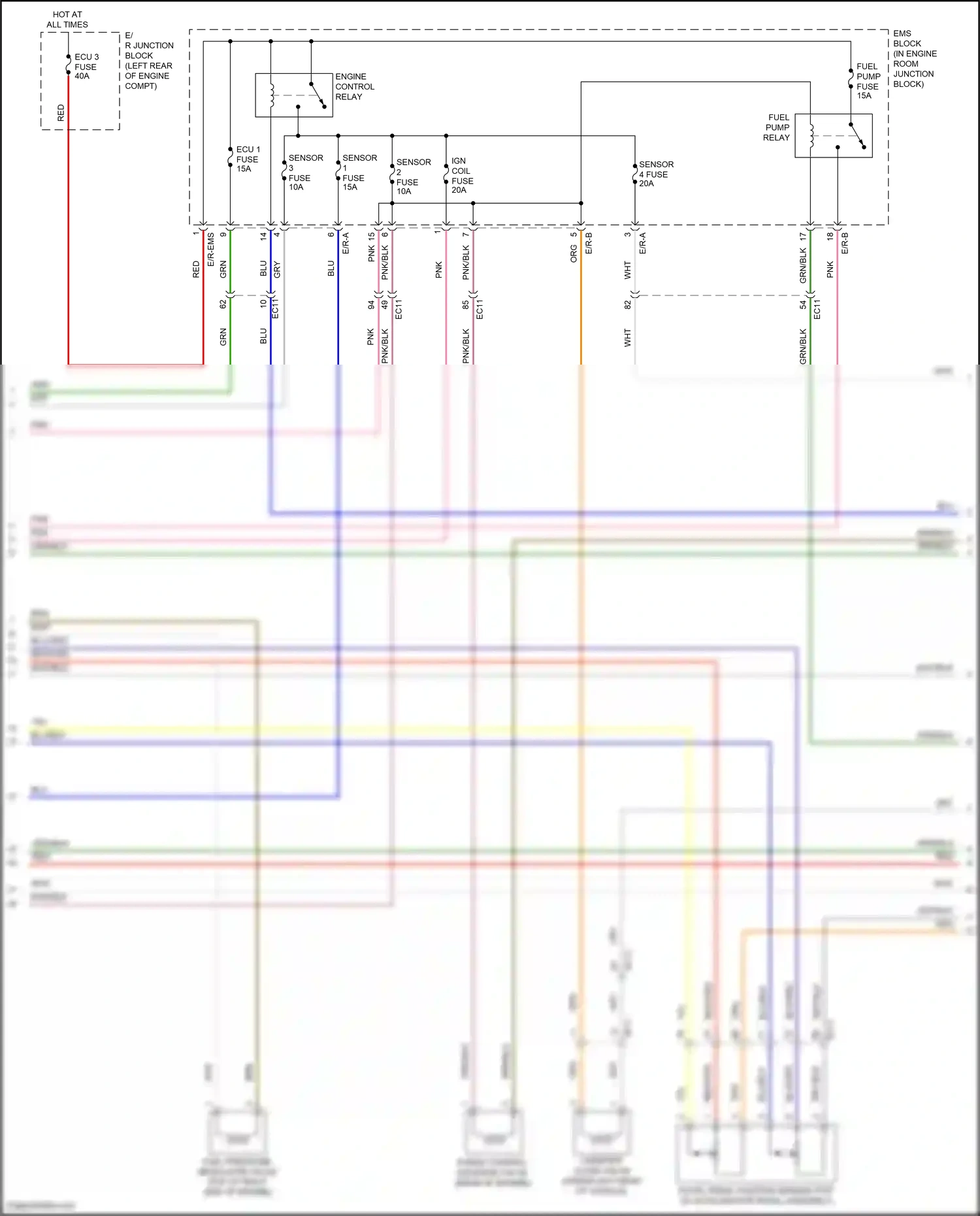 Wiring diagram engine control relay for Hyundai Santa Fe III facelift (2015-2018) (6 of 8)
