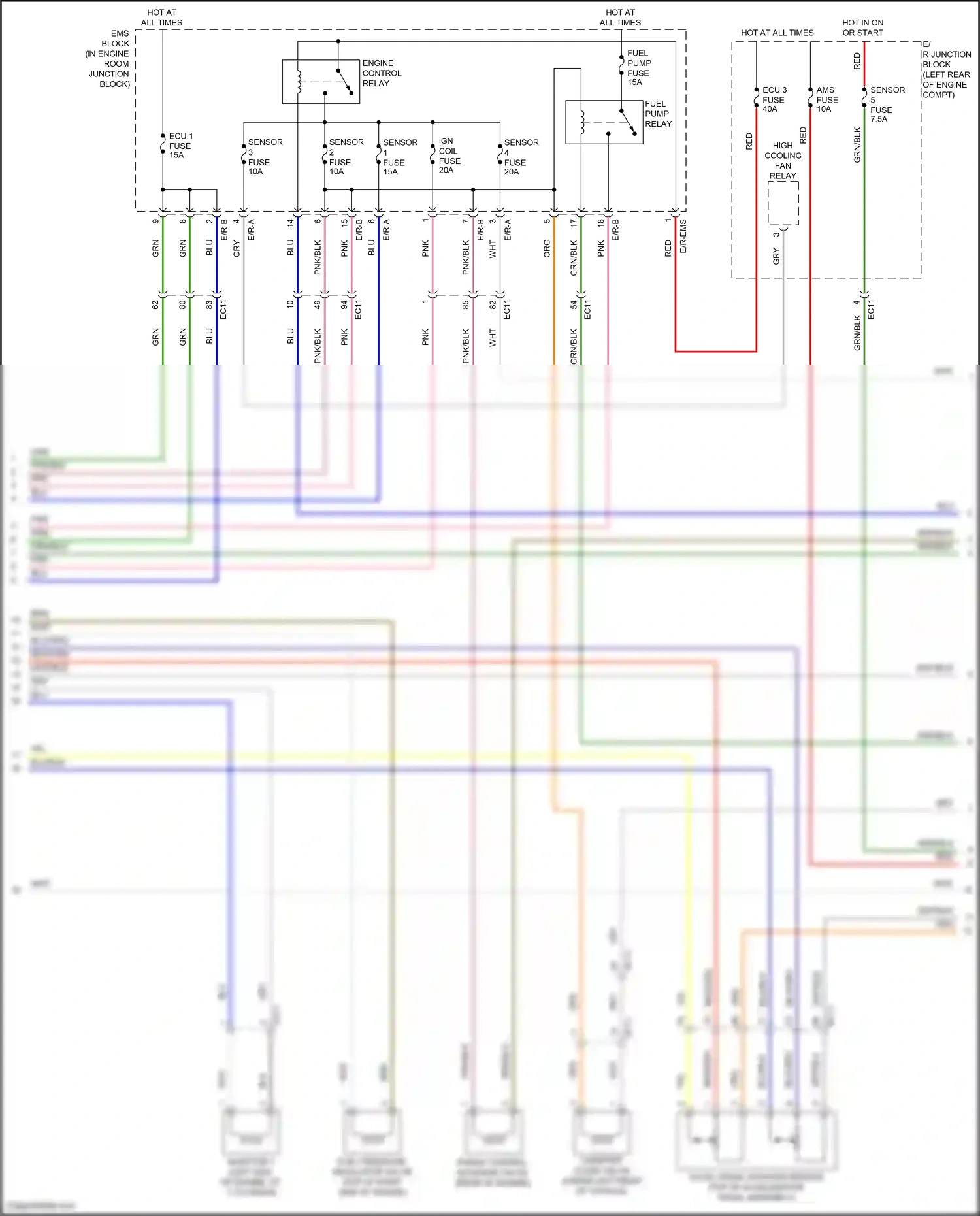 Wiring diagram engine control relay for Hyundai Santa Fe III facelift (2015-2018) (7 of 8)