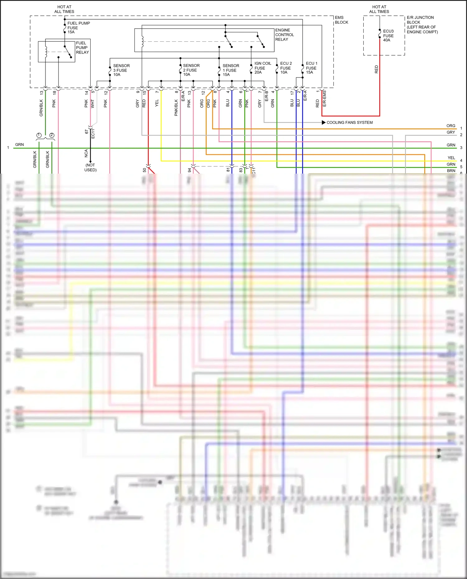 Wiring diagram engine control relay for Hyundai Santa Fe III facelift (2015-2018) (8 of 8)