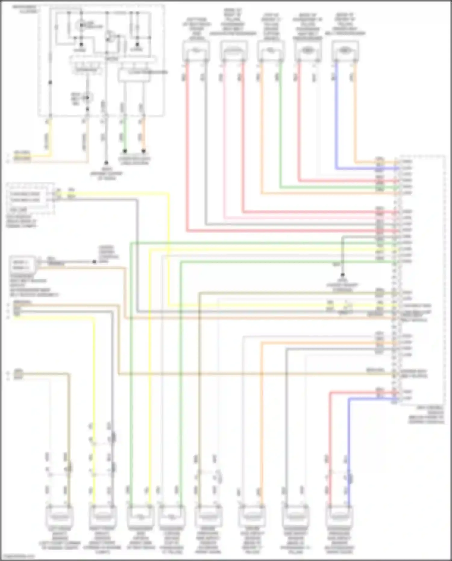 Wiring diagram esc unit esc module for Hyundai Santa Fe III facelift (2015-2018) (3 of 5)