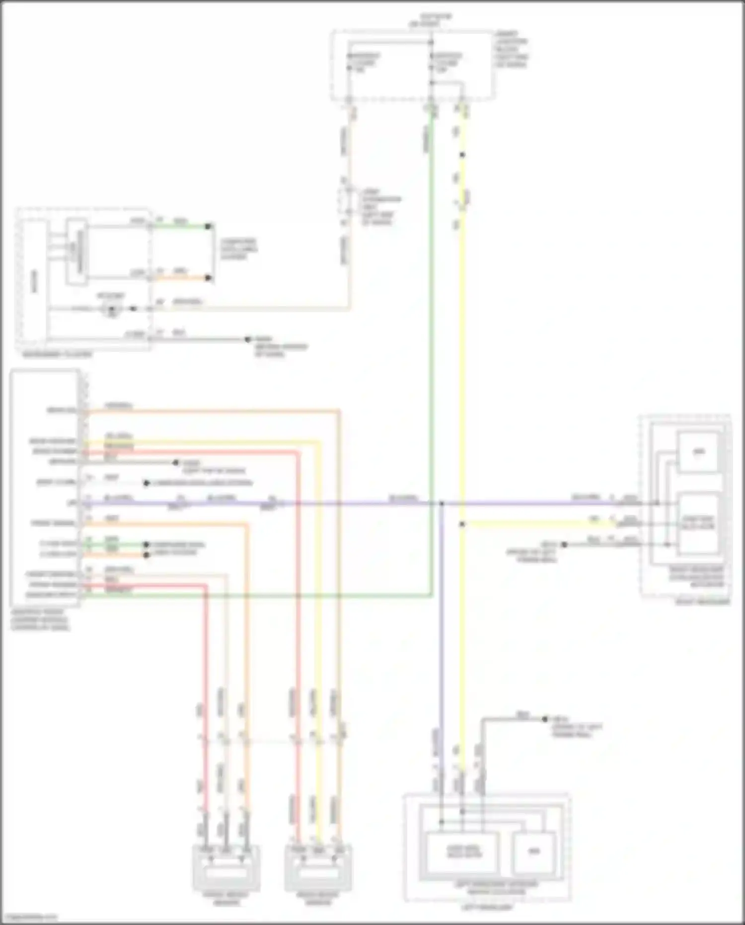 Wiring diagram front height sensor for Hyundai Santa Fe III facelift (2015-2018) (1 of 1)