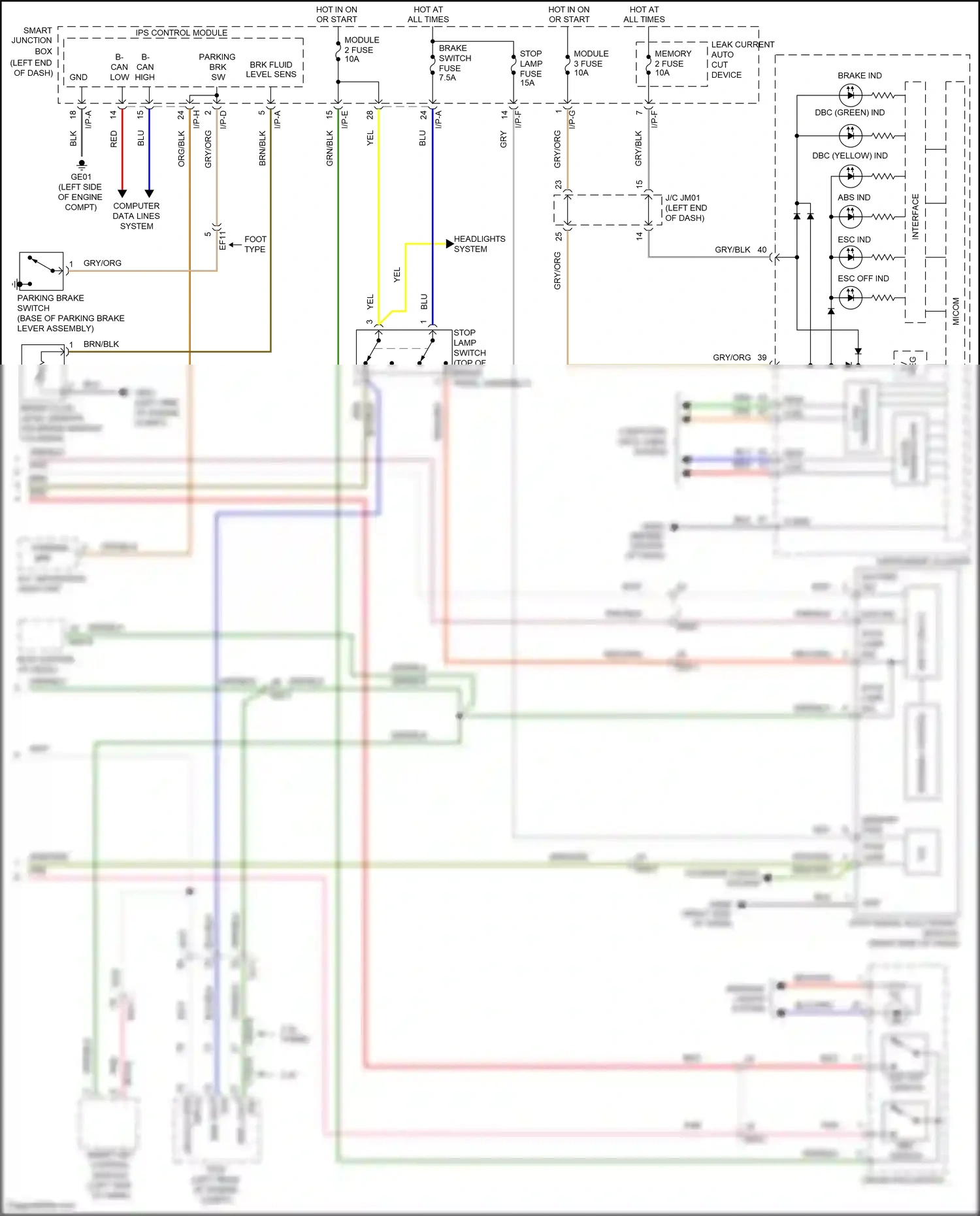 Wiring diagram i/p-e for Hyundai Santa Fe III facelift (2015-2018) (31 of 49)