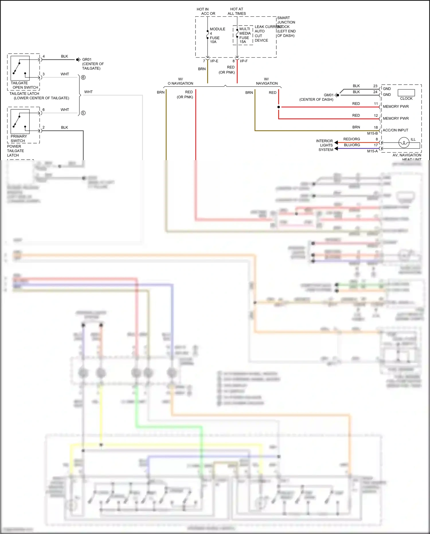 Wiring diagram i/p-e for Hyundai Santa Fe III facelift (2015-2018) (32 of 49)