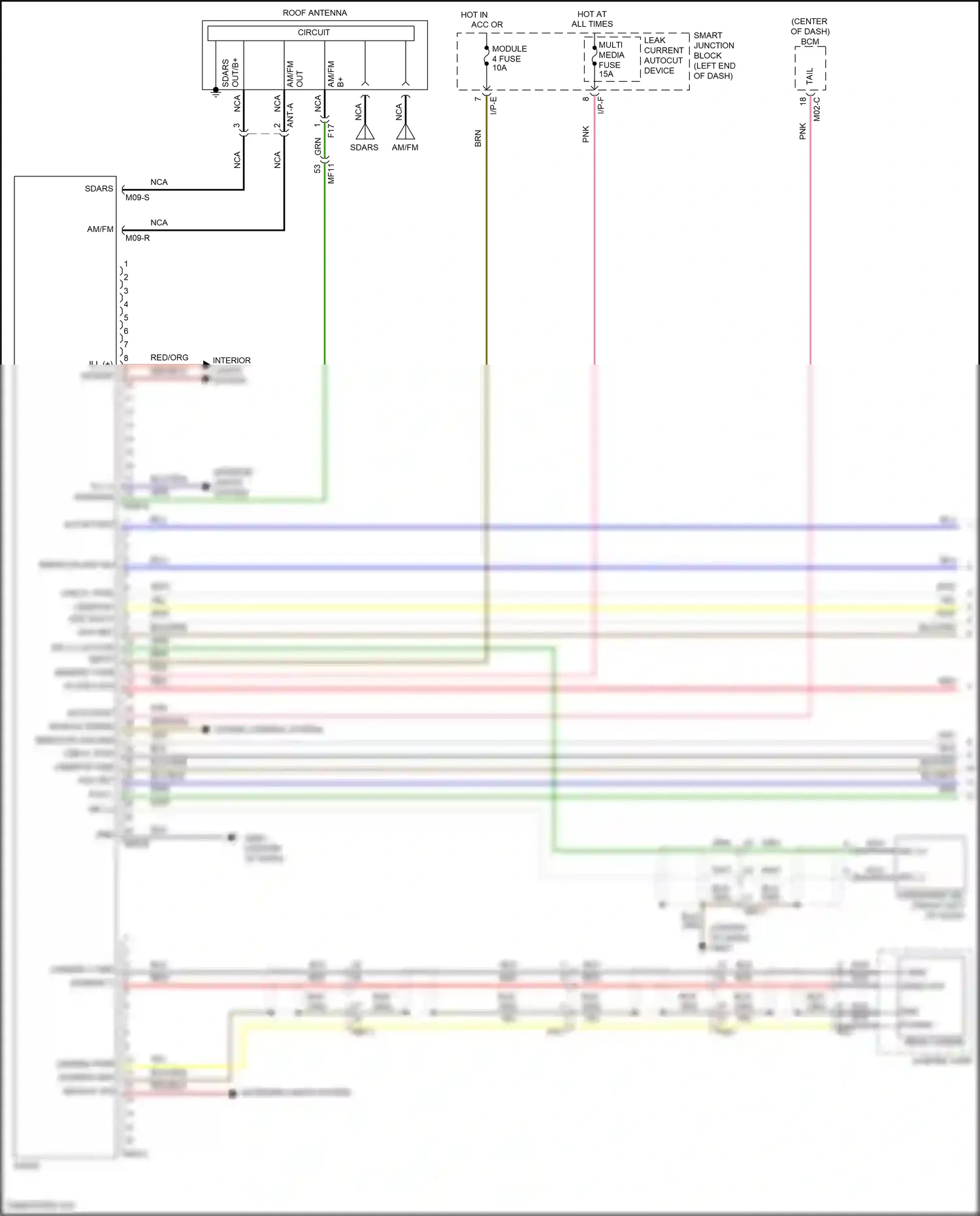 Wiring diagram i/p-e for Hyundai Santa Fe III facelift (2015-2018) (39 of 49)