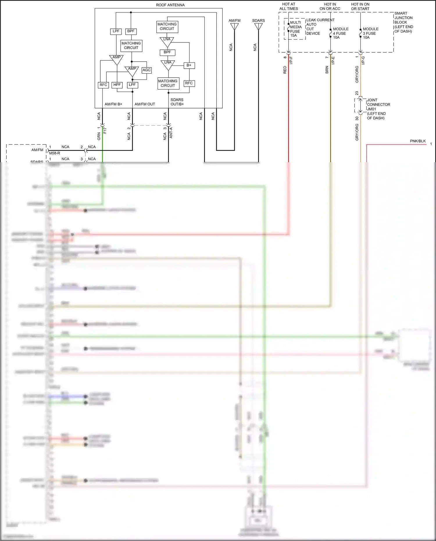 Wiring diagram i/p-e for Hyundai Santa Fe III facelift (2015-2018) (49 of 49)