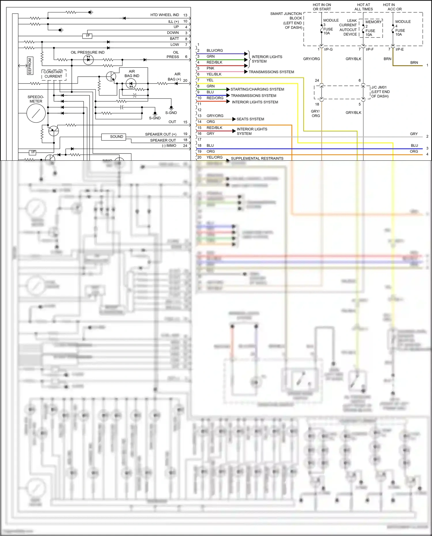 Wiring diagram i/p-e for Hyundai Santa Fe III facelift (2015-2018) (4 of 49)
