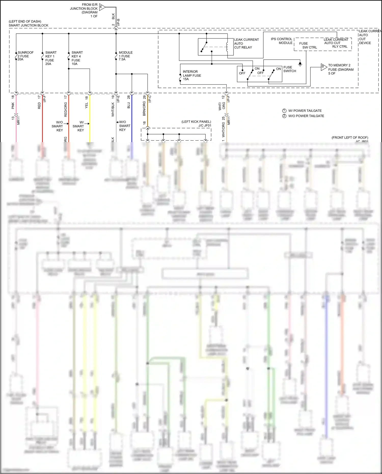 Wiring diagram ips 6 ctrl for Hyundai Santa Fe III facelift (2015-2018) (2 of 2)