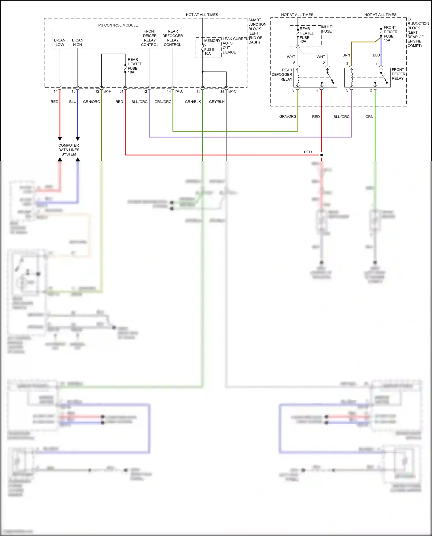 Wiring diagram ips control module for Hyundai Santa Fe III facelift (2015-2018) (23 of 48)