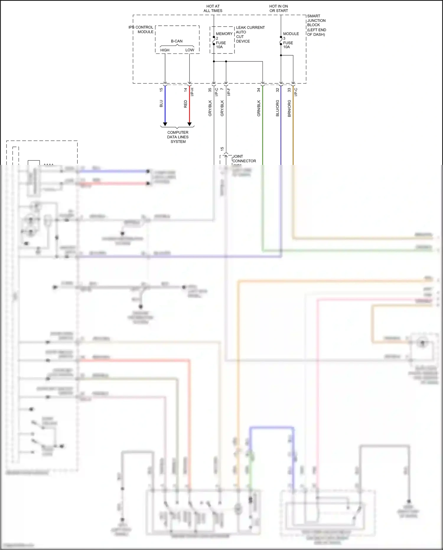 Wiring diagram ips control module for Hyundai Santa Fe III facelift (2015-2018) (18 of 48)