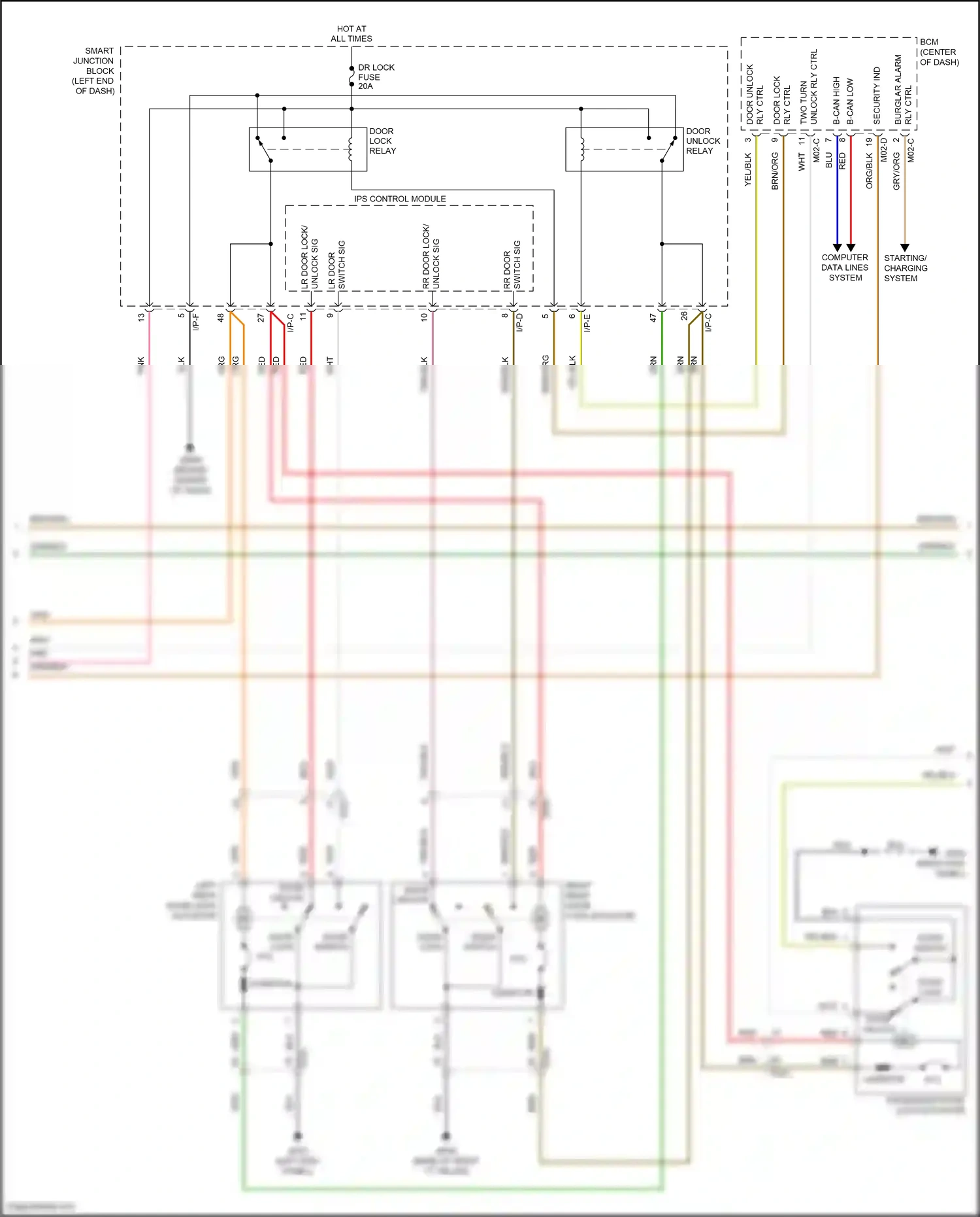 Wiring diagram ips control module for Hyundai Santa Fe III facelift (2015-2018) (19 of 48)
