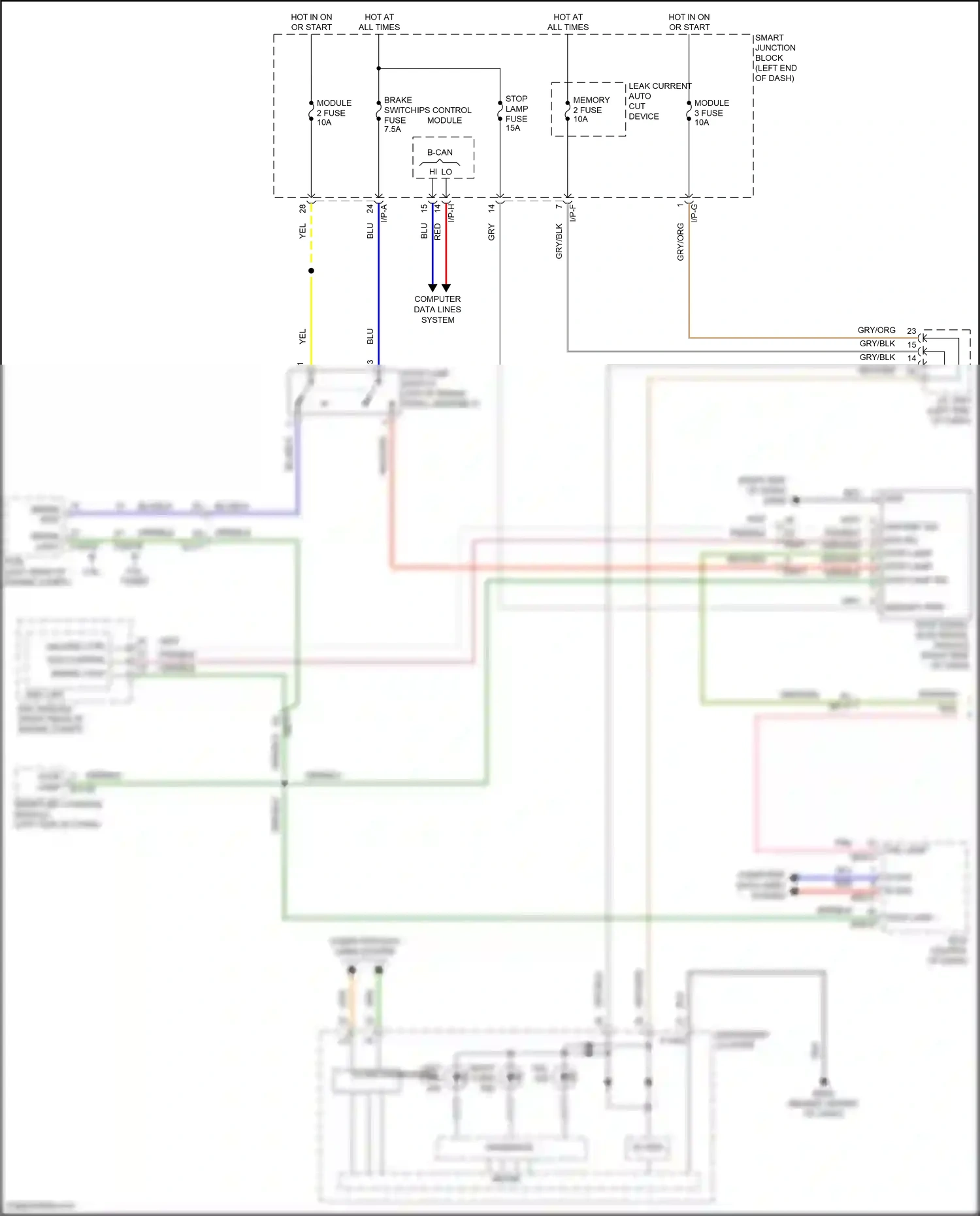 Wiring diagram ips control module for Hyundai Santa Fe III facelift (2015-2018) (32 of 48)