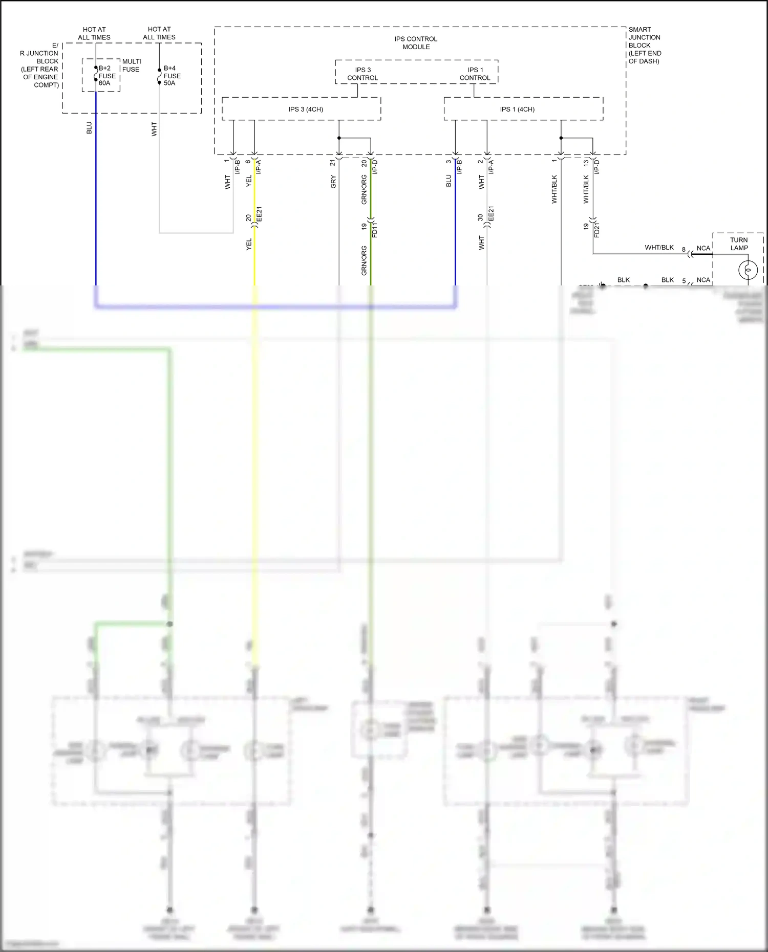 Wiring diagram ips control module for Hyundai Santa Fe III facelift (2015-2018) (34 of 48)