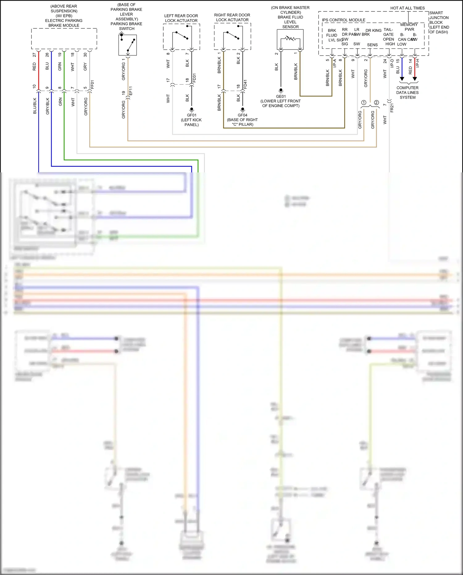 Wiring diagram ips control module for Hyundai Santa Fe III facelift (2015-2018) (35 of 48)