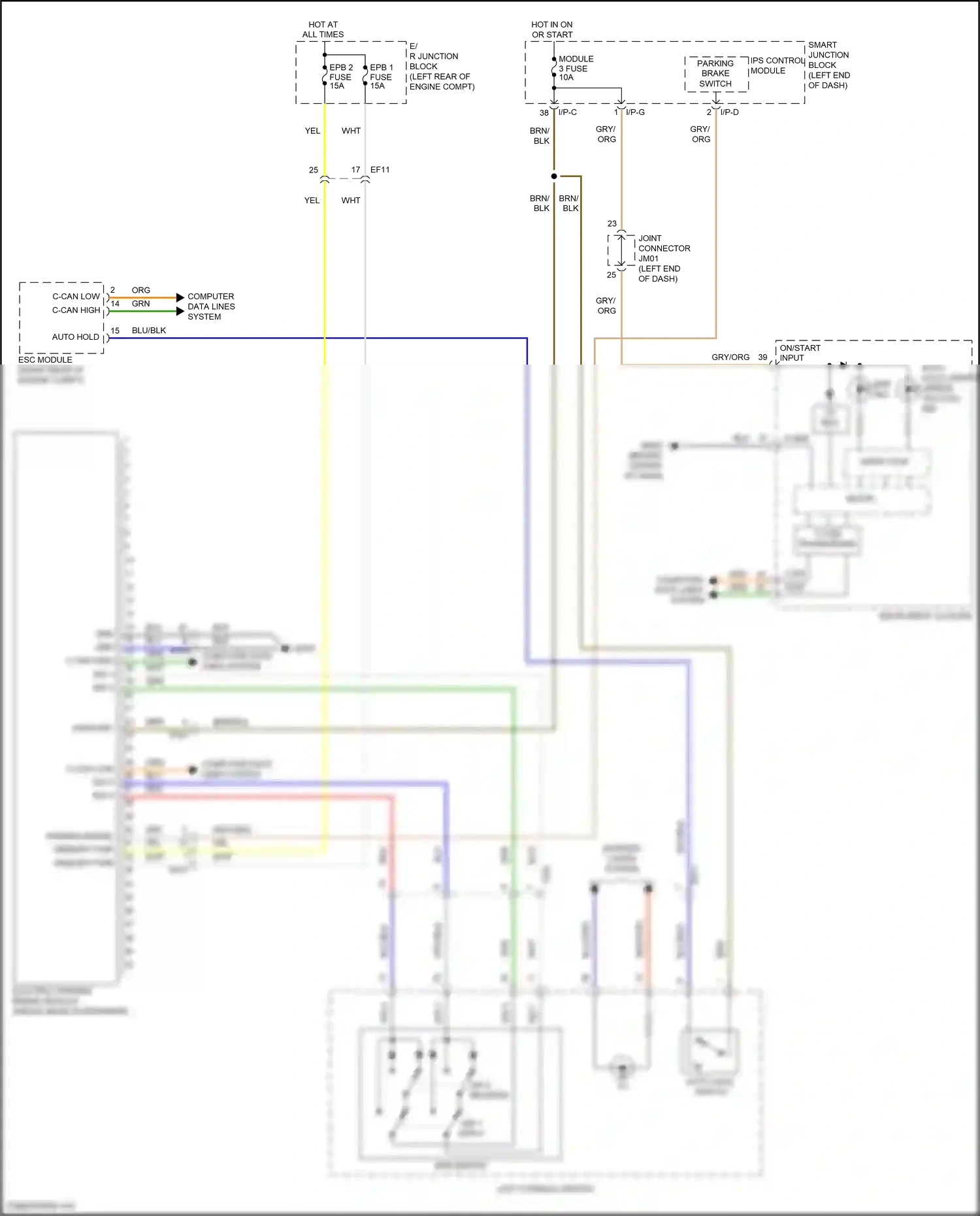 Wiring diagram ips control module for Hyundai Santa Fe III facelift (2015-2018) (13 of 48)
