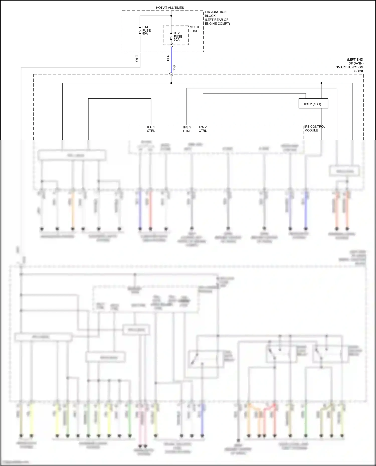 Wiring diagram ips control module for Hyundai Santa Fe III facelift (2015-2018) (37 of 48)