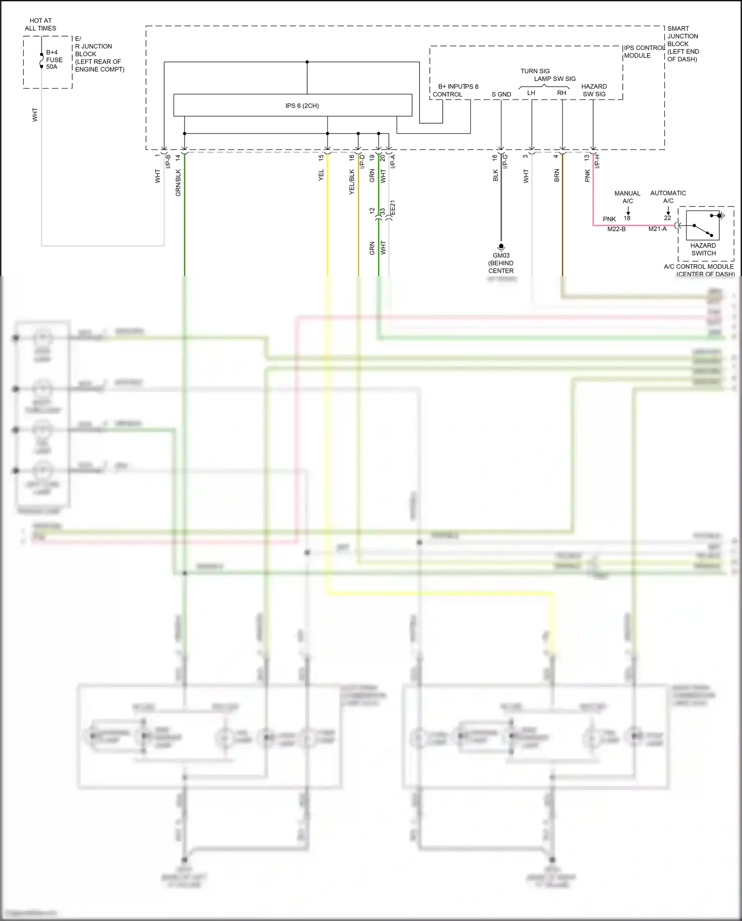 Wiring diagram ips control module for Hyundai Santa Fe III facelift (2015-2018) (33 of 48)