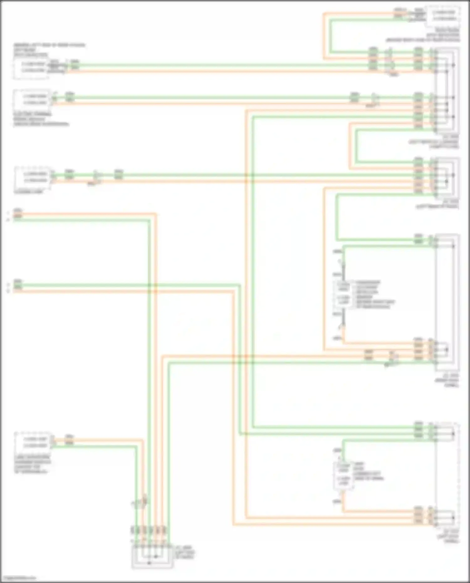 Wiring diagram left blind spot detection for Hyundai Santa Fe III facelift (2015-2018) (2 of 3)