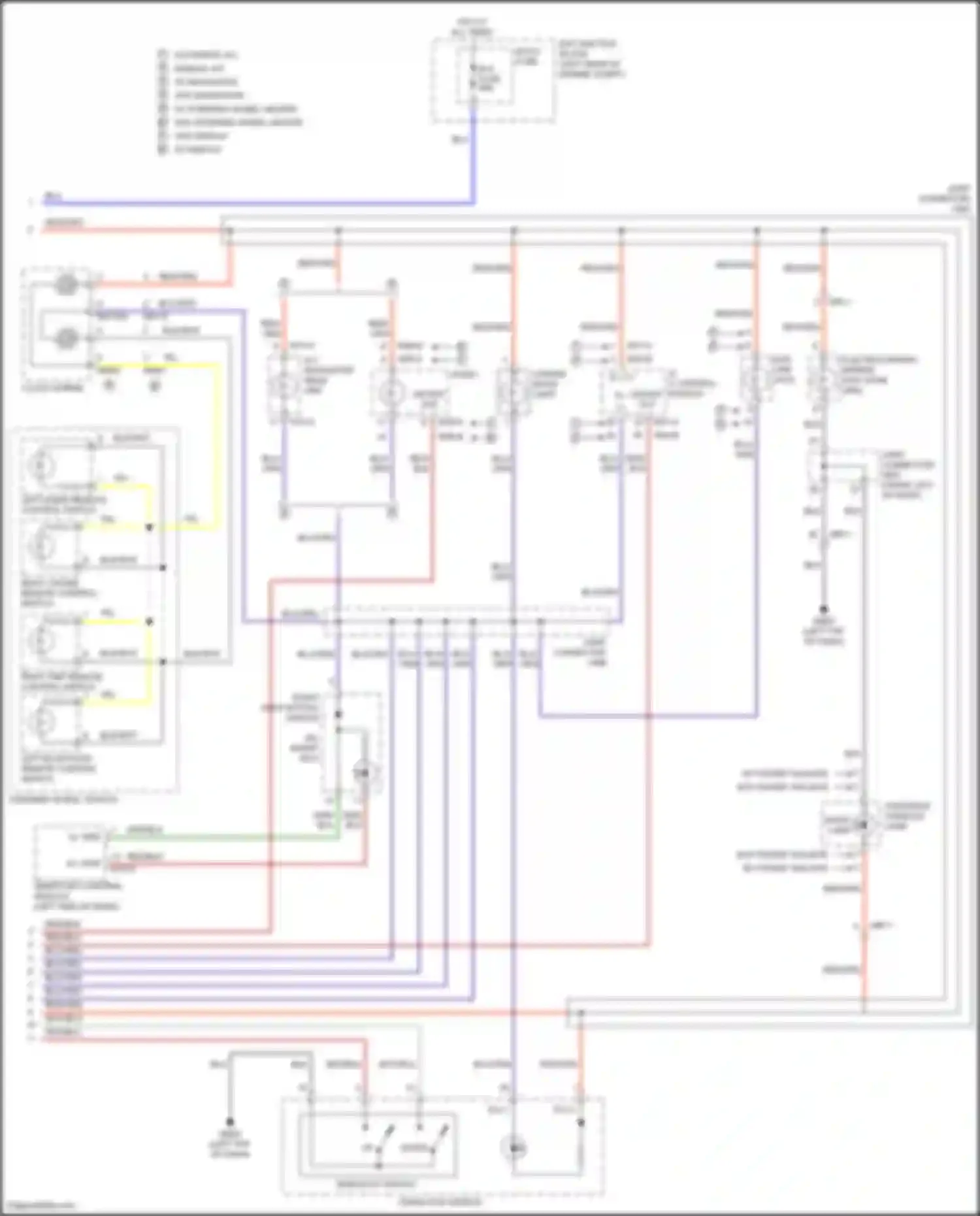 Wiring diagram left bluetooth remote control switch for Hyundai Santa Fe III facelift (2015-2018) (1 of 11)