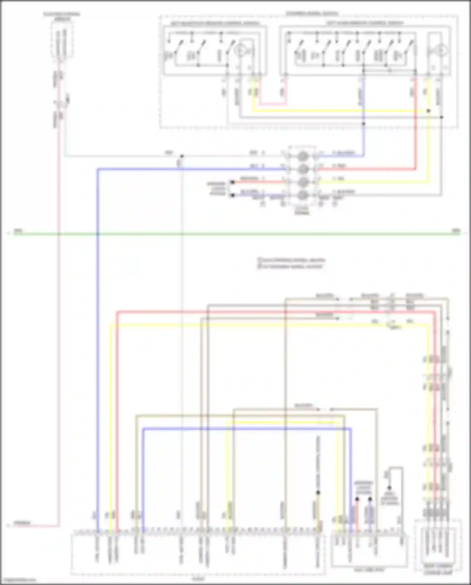 Wiring diagram left bluetooth remote control switch for Hyundai Santa Fe III facelift (2015-2018) (7 of 11)