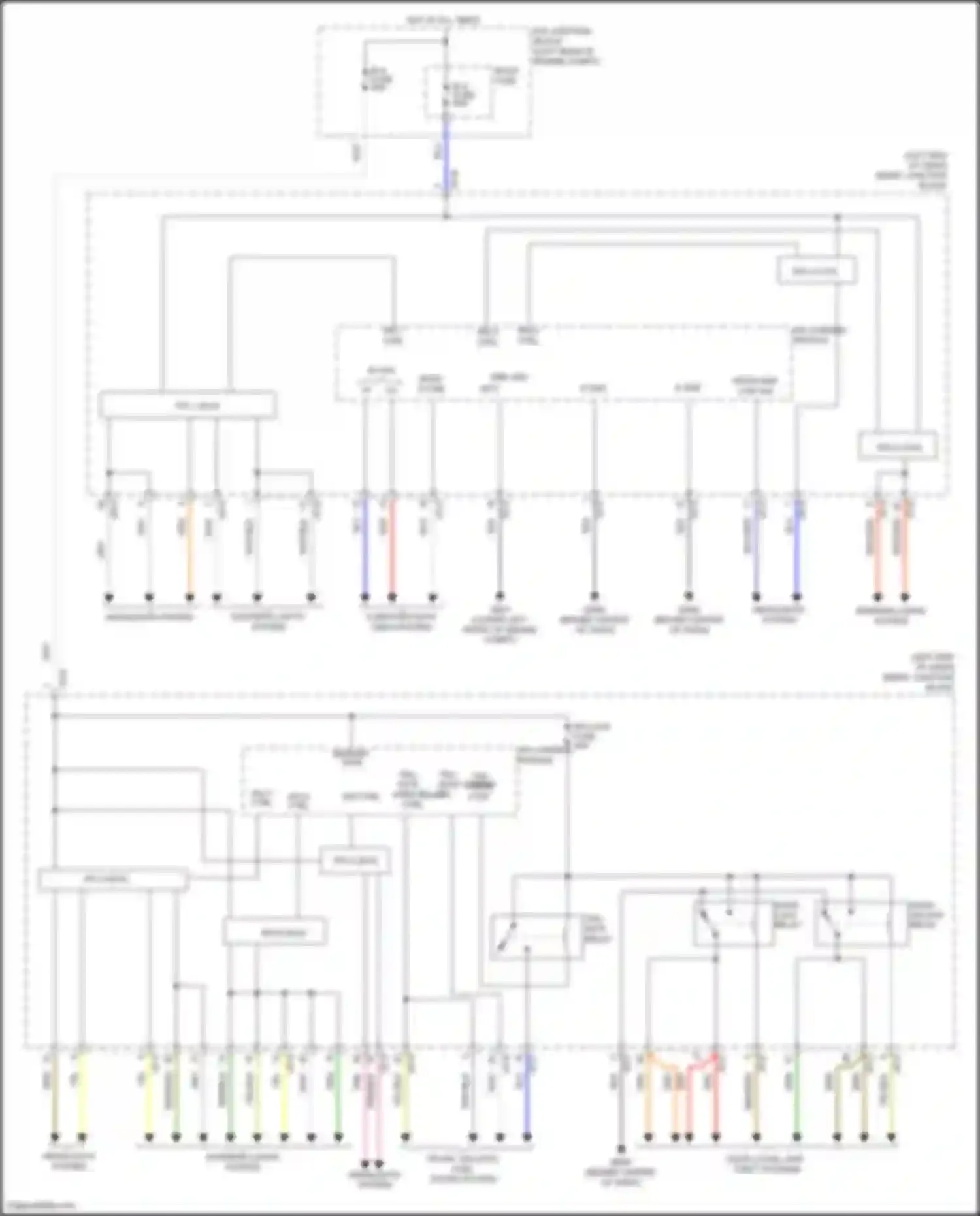 Wiring diagram memory pwr tail- tail- gate gate handle open relay ips 4 sw sw ctrl ctrl for Hyundai Santa Fe III facelift (2015-2018) (1 of 1)