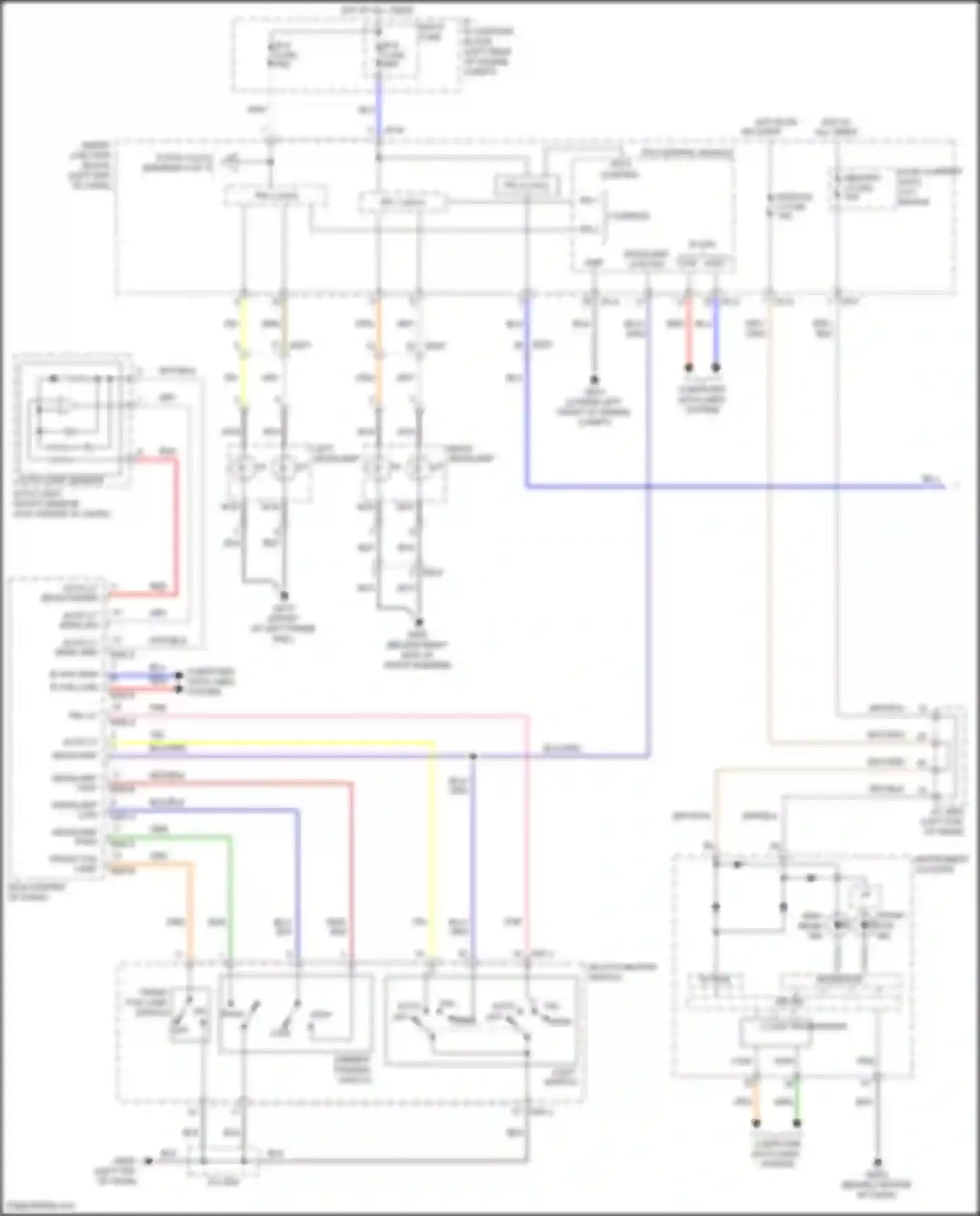 Wiring diagram multi- function switch for Hyundai Santa Fe III facelift (2015-2018) (11 of 16)