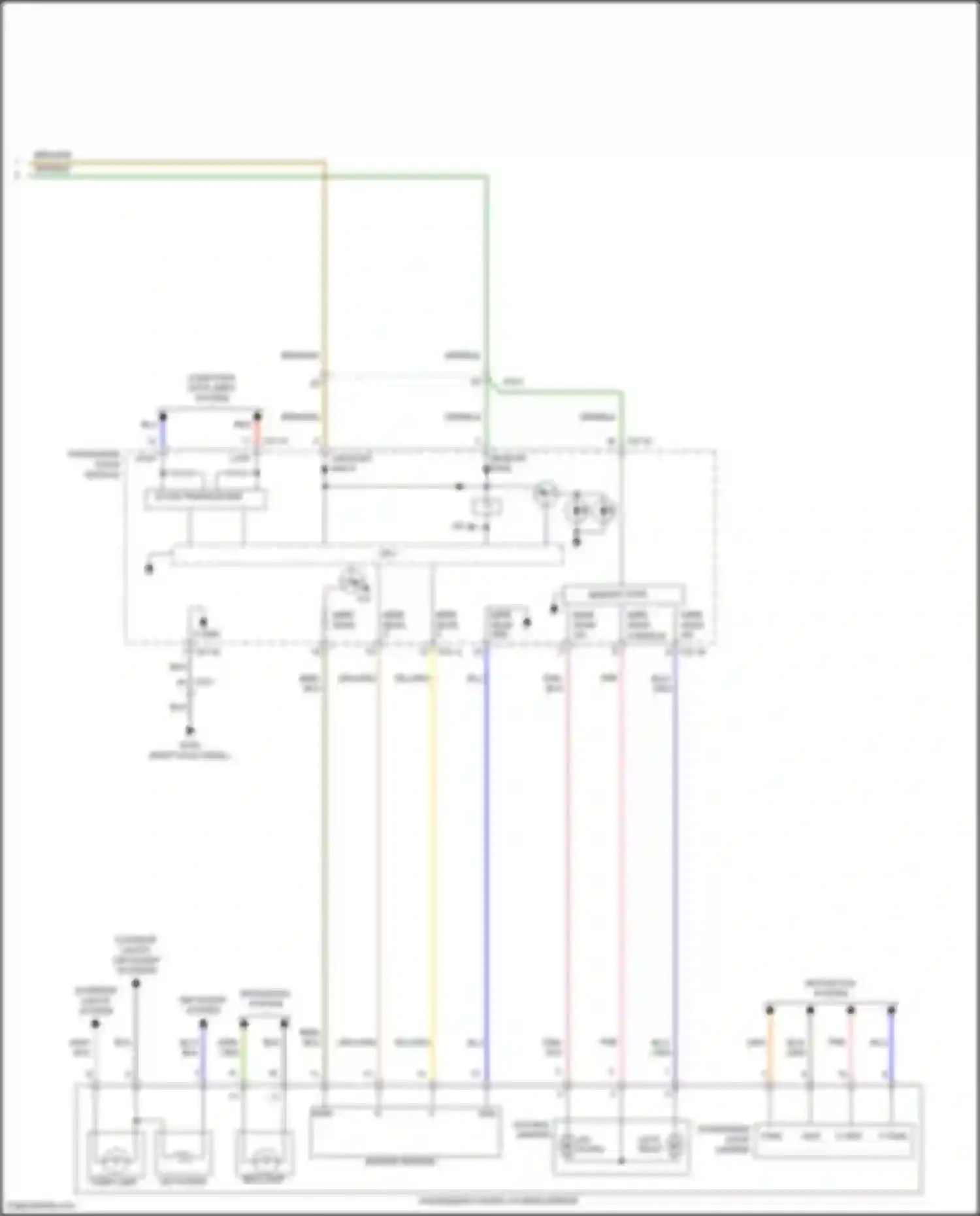 Wiring diagram navigation system for Hyundai Santa Fe III facelift (2015-2018) (3 of 11)
