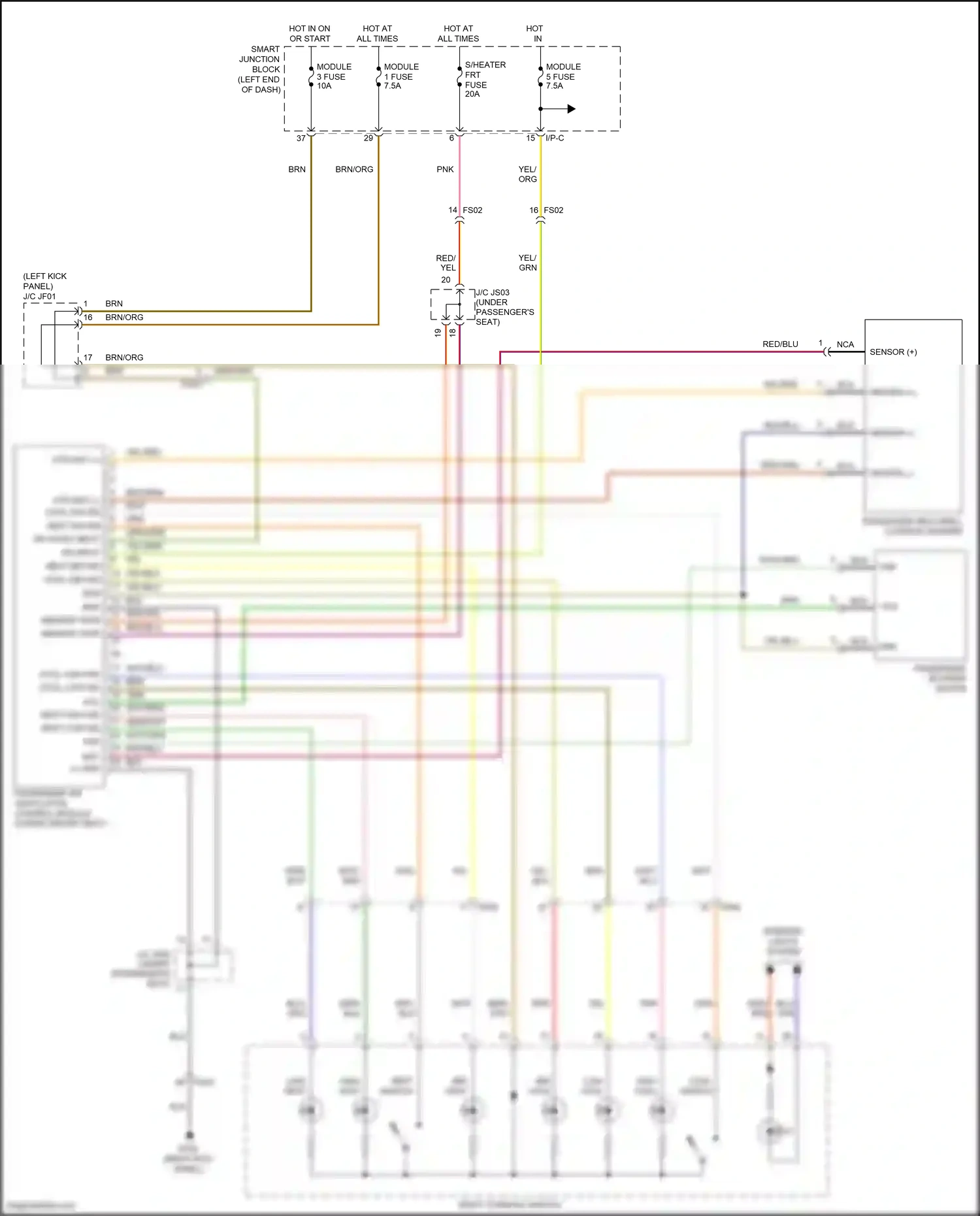 Wiring diagram on input for Hyundai Santa Fe III facelift (2015-2018) (5 of 16)