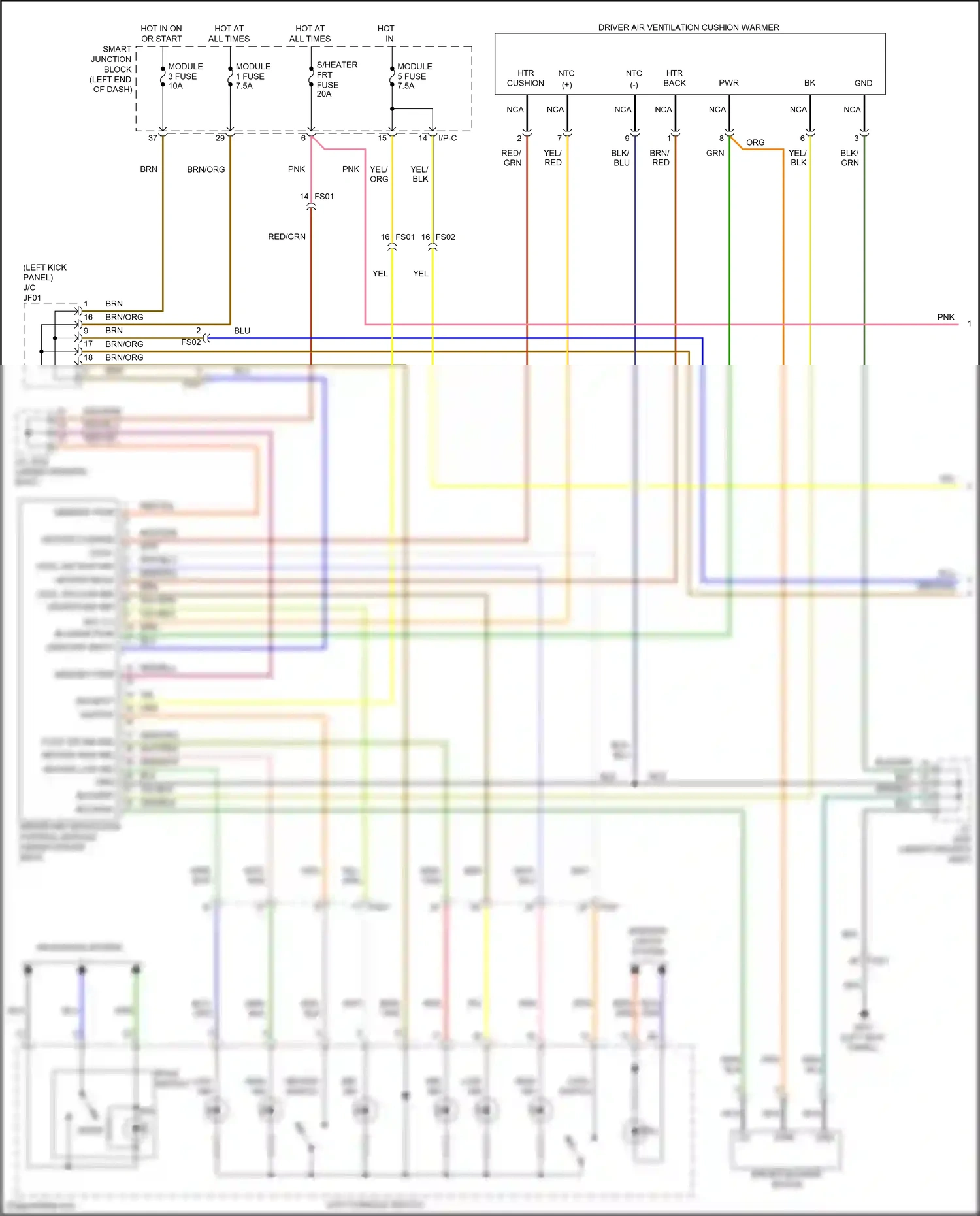 Wiring diagram on input for Hyundai Santa Fe III facelift (2015-2018) (12 of 16)